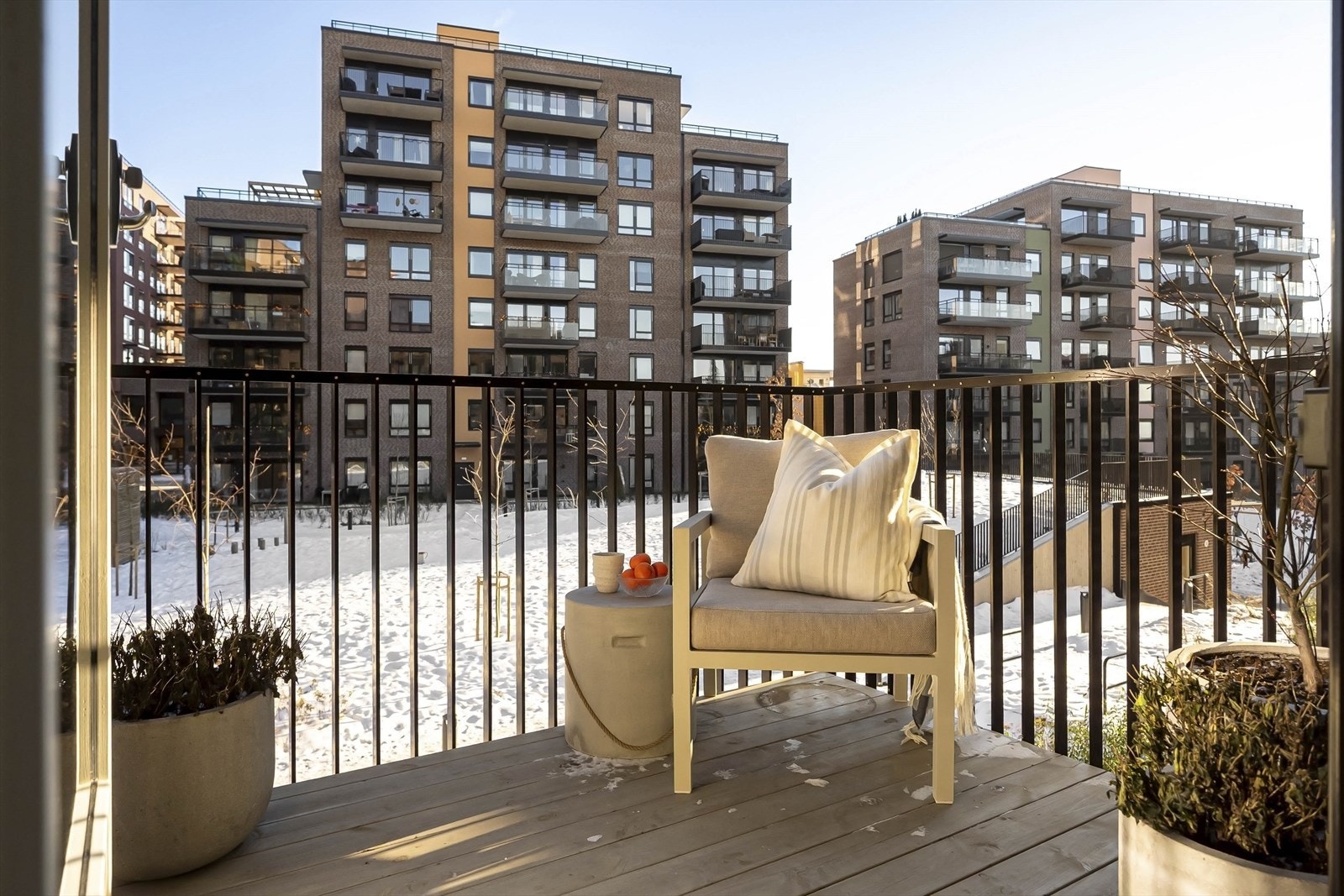 Den andre balkongen vender mot øst og er på 4,2m². Galleribilde