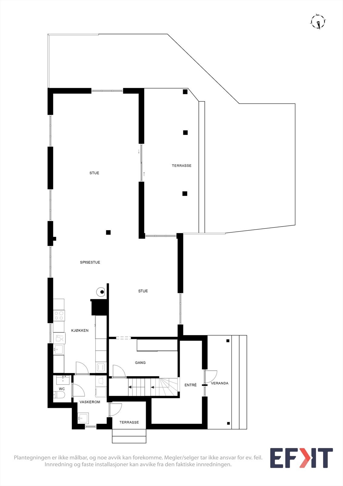 Plantegning 1. etasje Galleribilde
