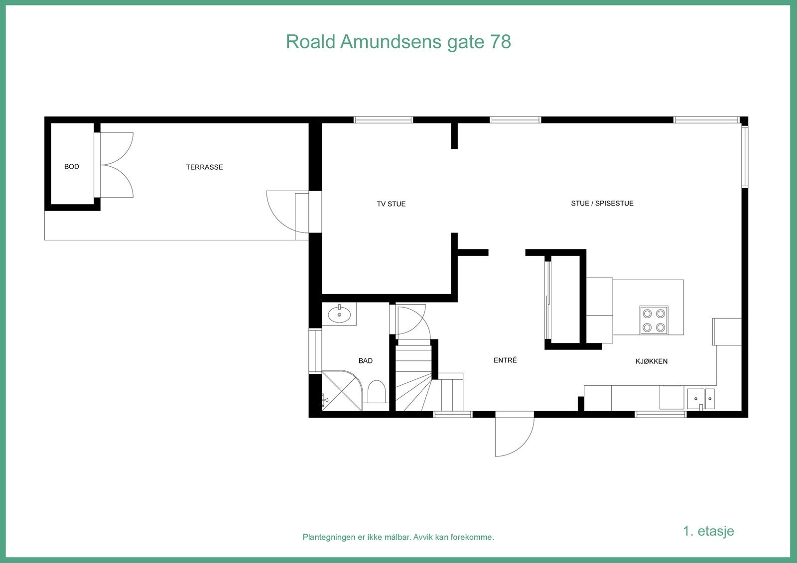 Plantegning 1.etg. Galleribilde