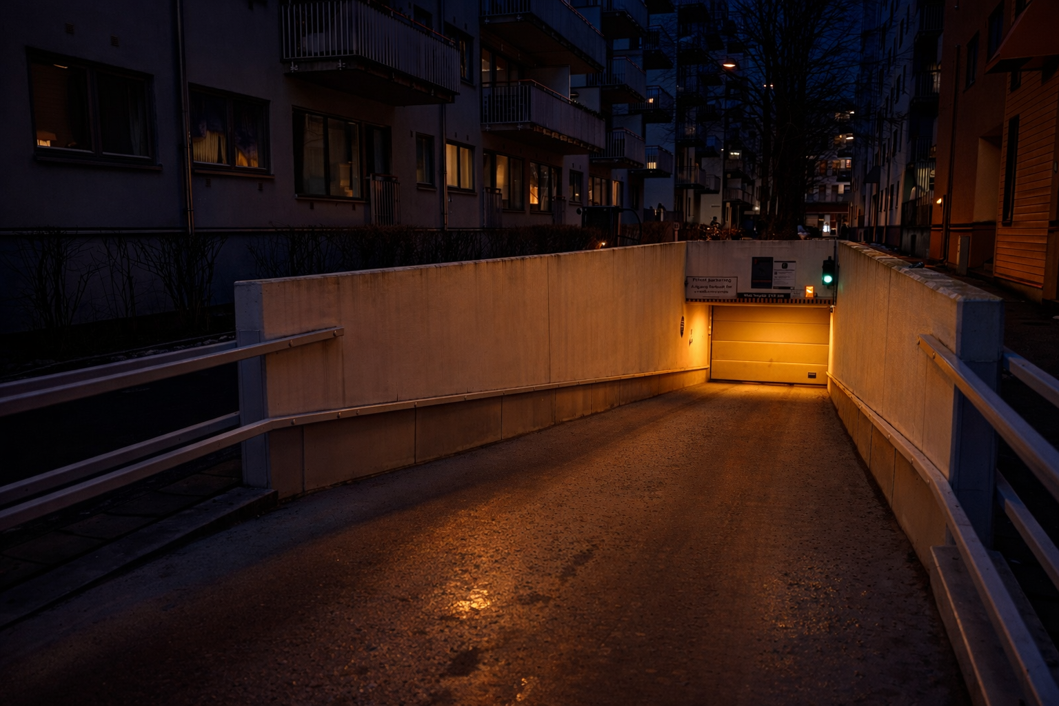 Innkjøring fra Rubina Ranas Gate. Galleribilde