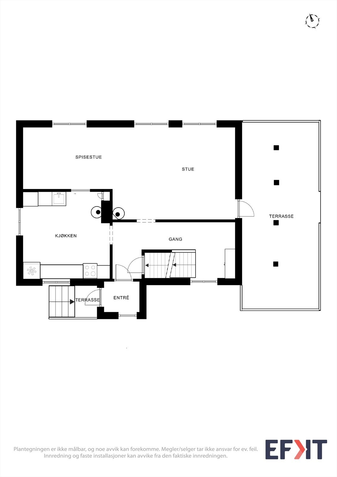 Plantegning 1. etasje Galleribilde