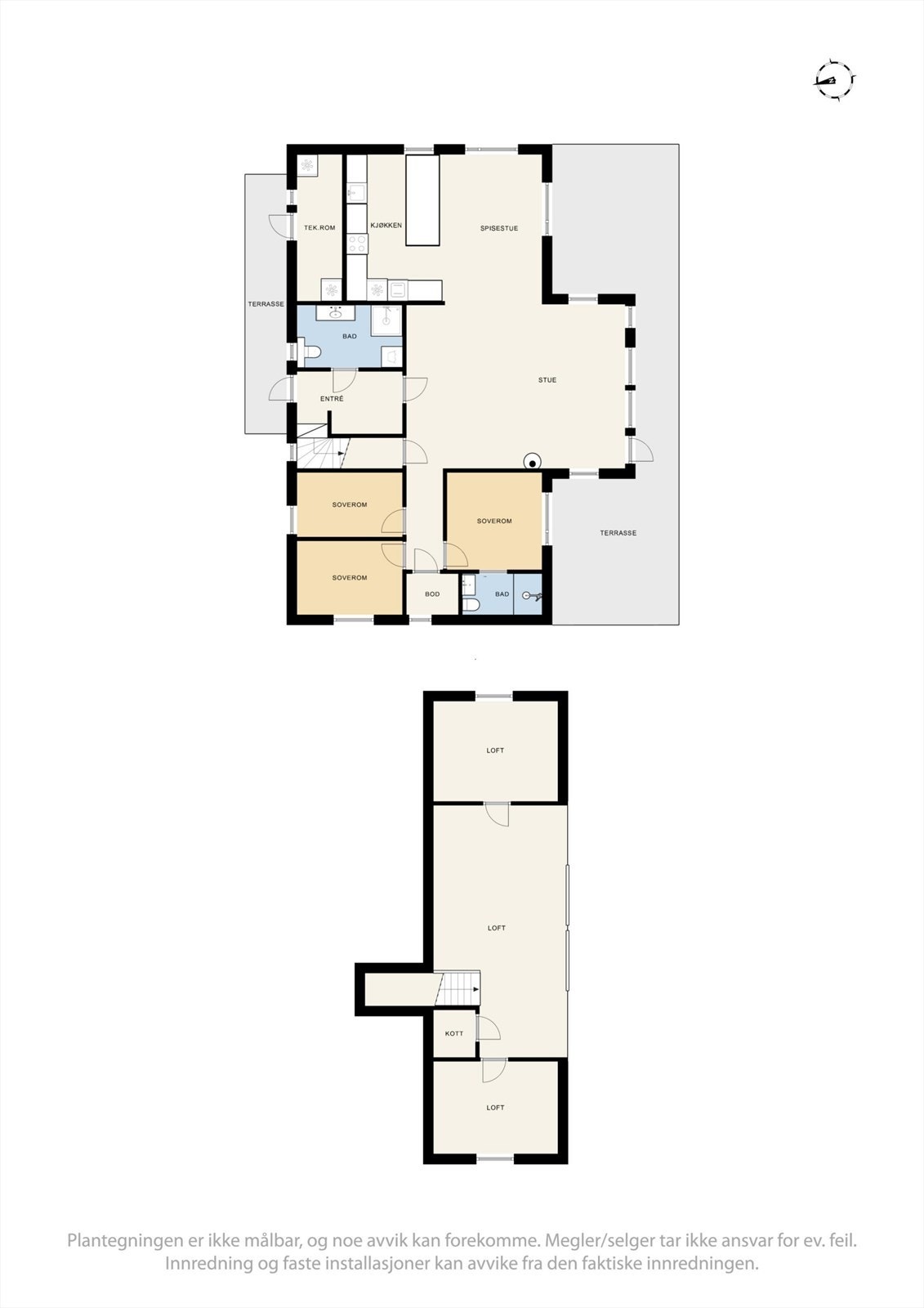 Vi starter først med plantegningen slik at det blir lettere å orientere seg. Galleribilde