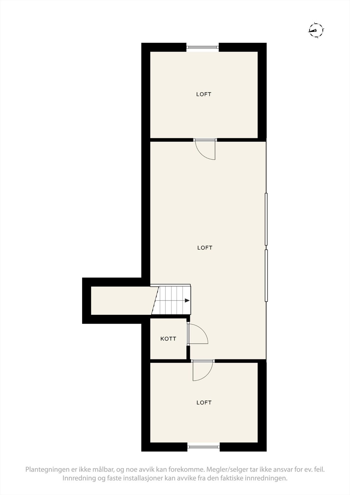 Plantegning - Loft. Galleribilde