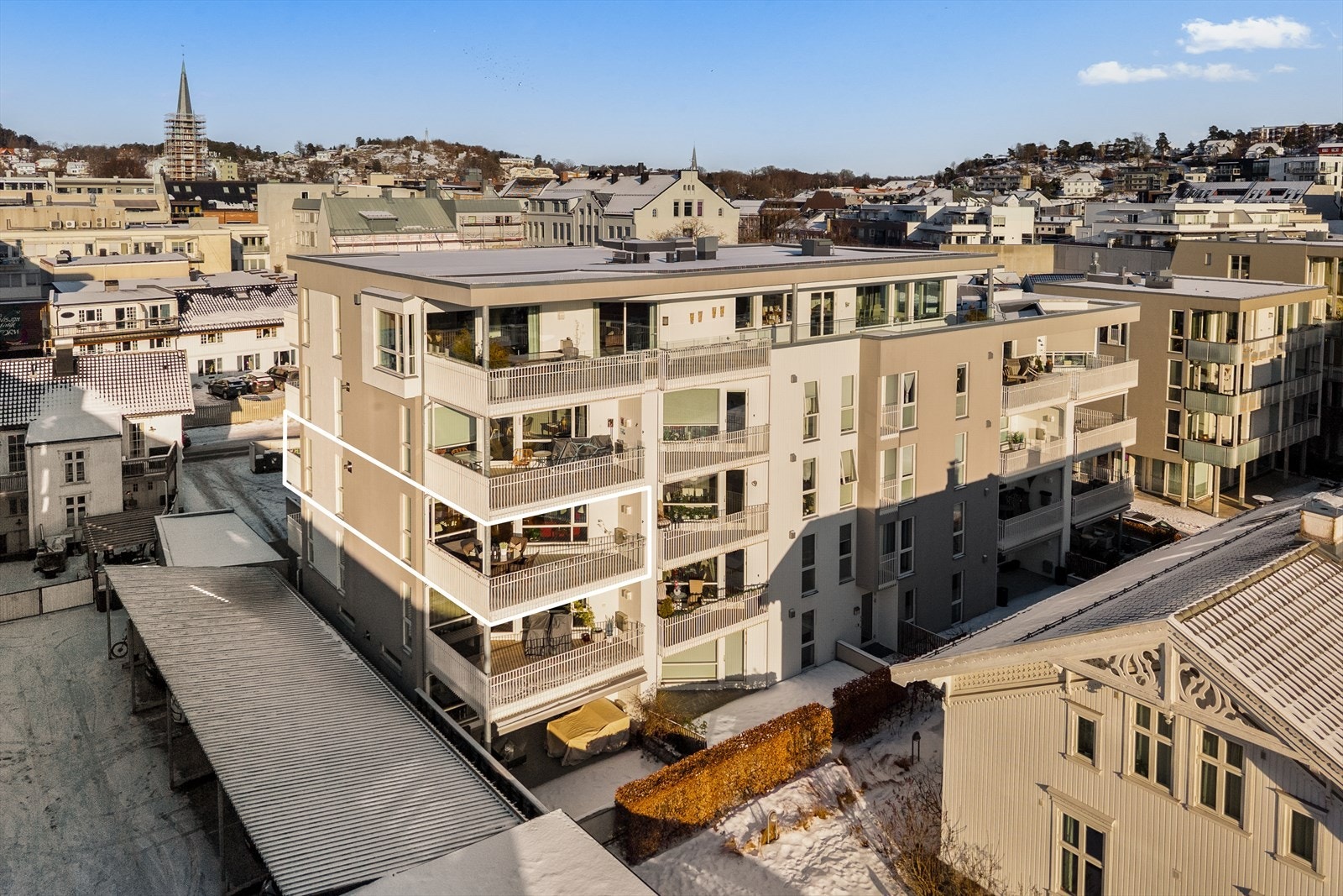 Endeleilighet med eneboligkvaliteter, tegnet av Spir arkitekter Galleribilde