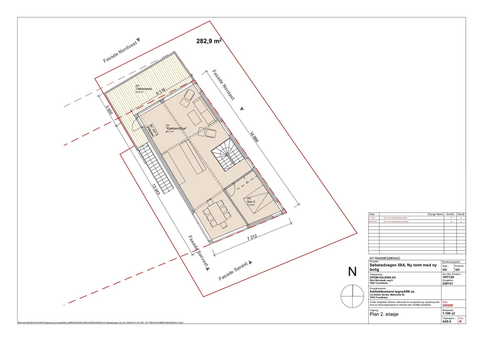 Planskisse - Søbstadvegen 58A 2 etg. Galleribilde
