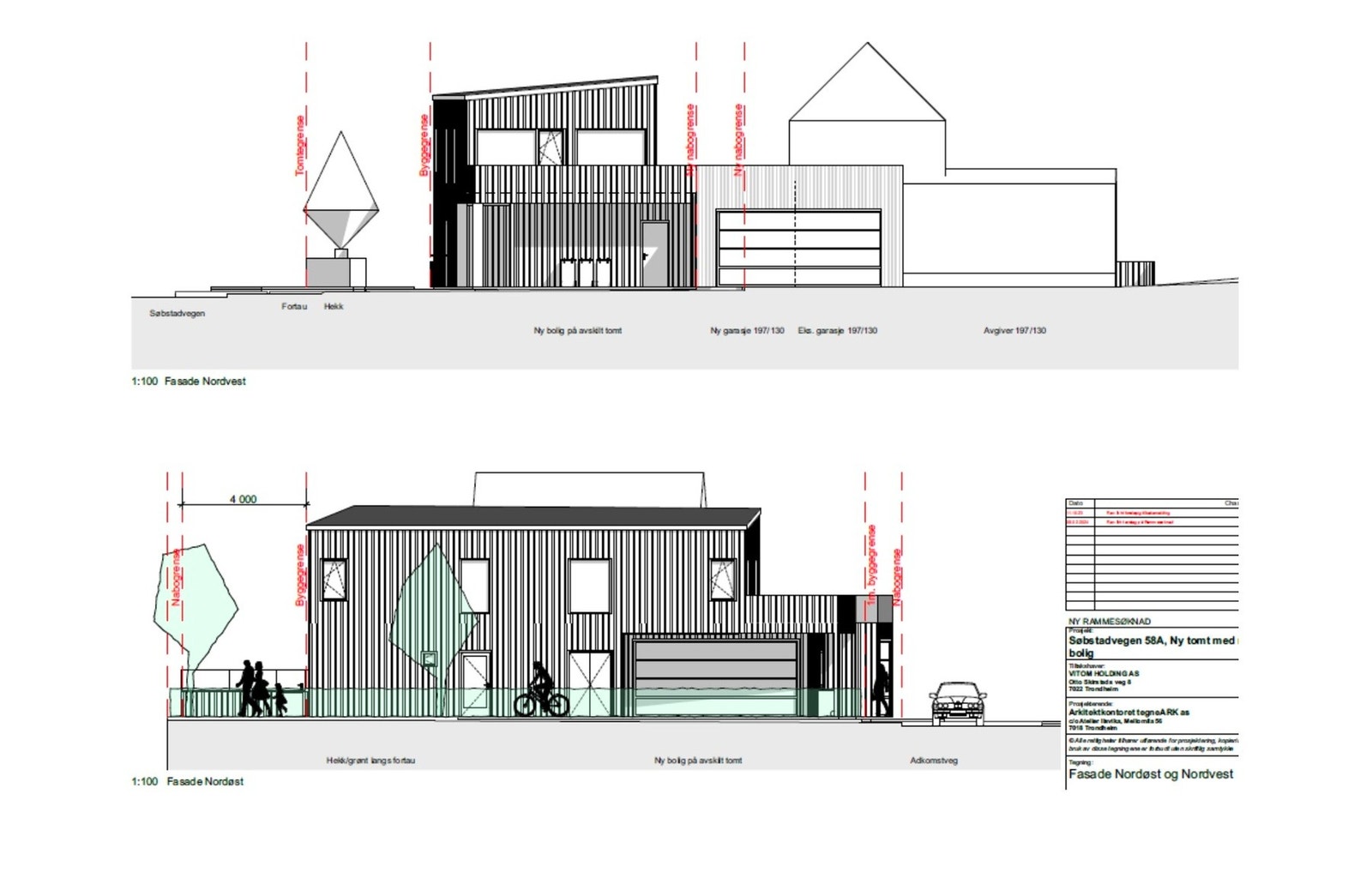 Fasadetegning - Søbstadvegen 58 A. Galleribilde