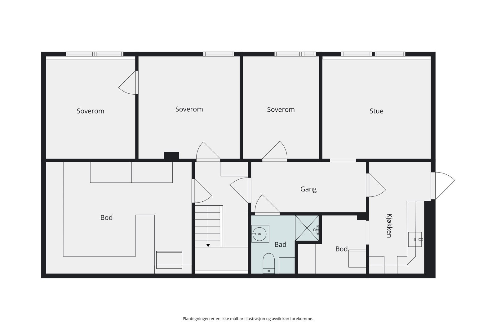 Plantegning underetasjen Galleribilde