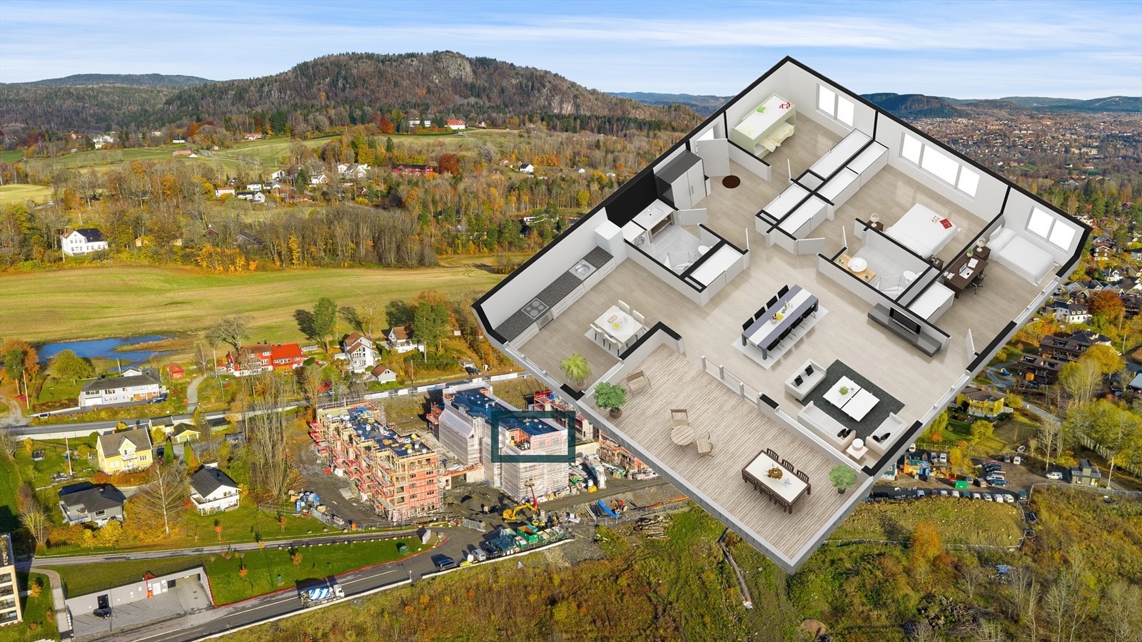 Fin intern beliggenhet. Omtrentlig plassering A2-61. Avvik vil forekomme. Galleribilde