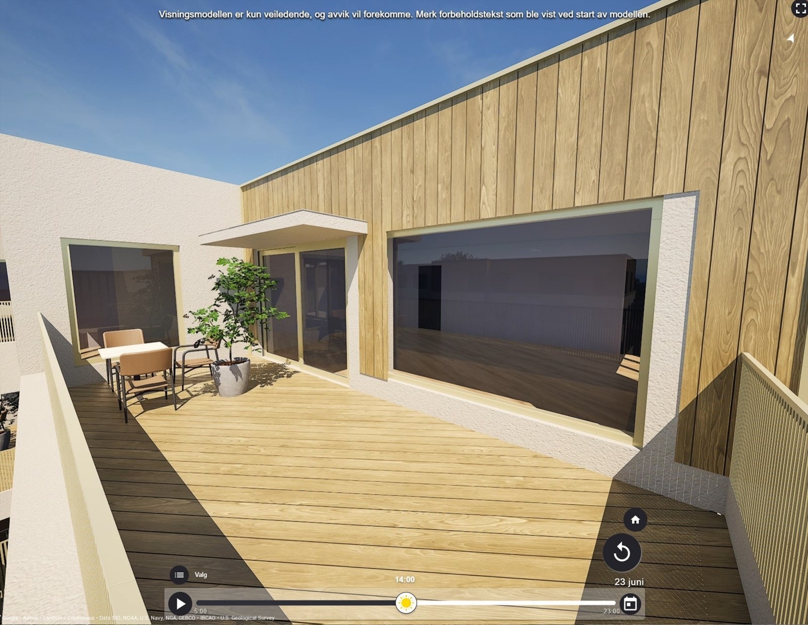 Sydvestvendt takterrasse på ca. 22. kvm. Galleribilde