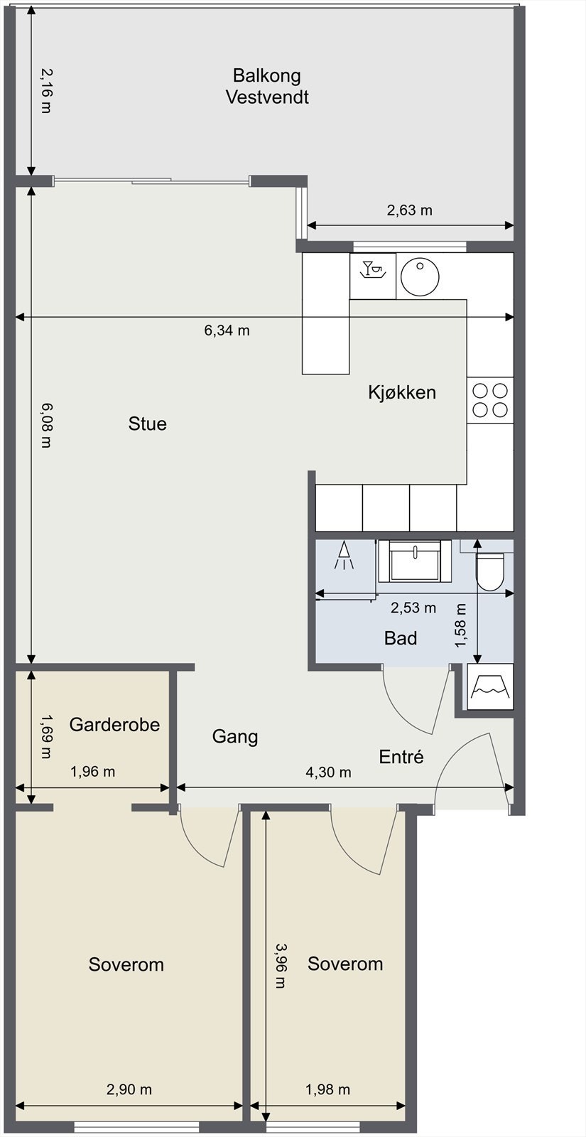 Plantegning 1.etasje. Galleribilde
