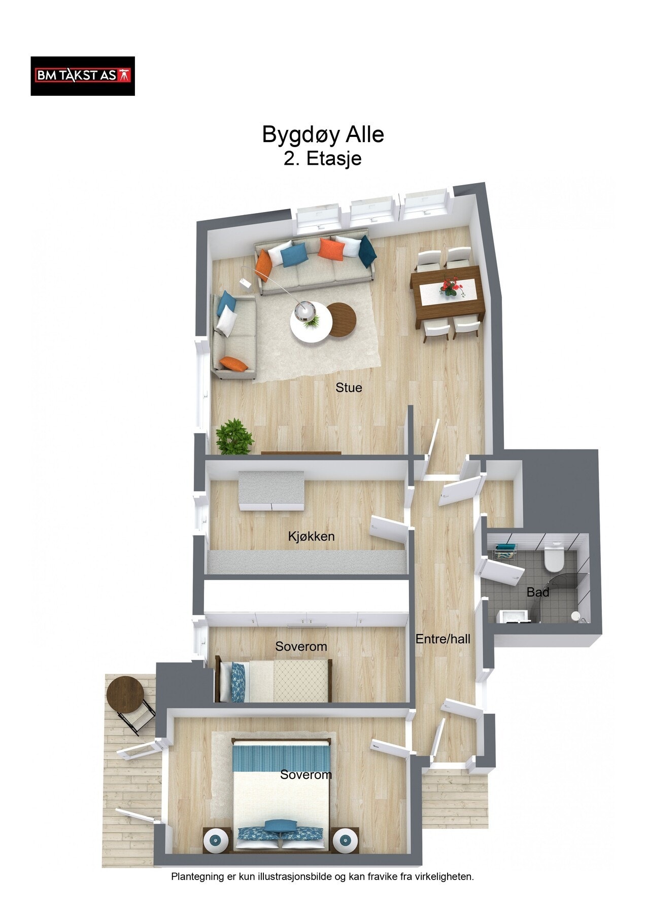 Plantegning 3D Galleribilde
