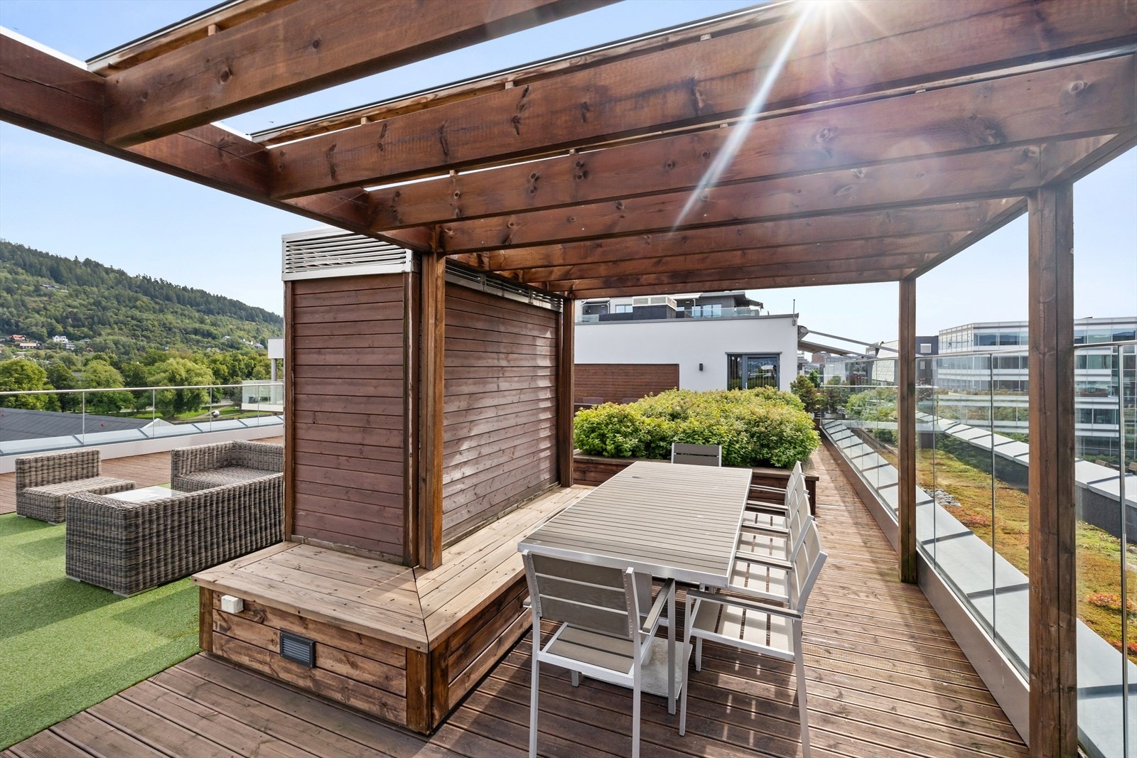 Sameiet har flotte felles takterrasser Galleribilde