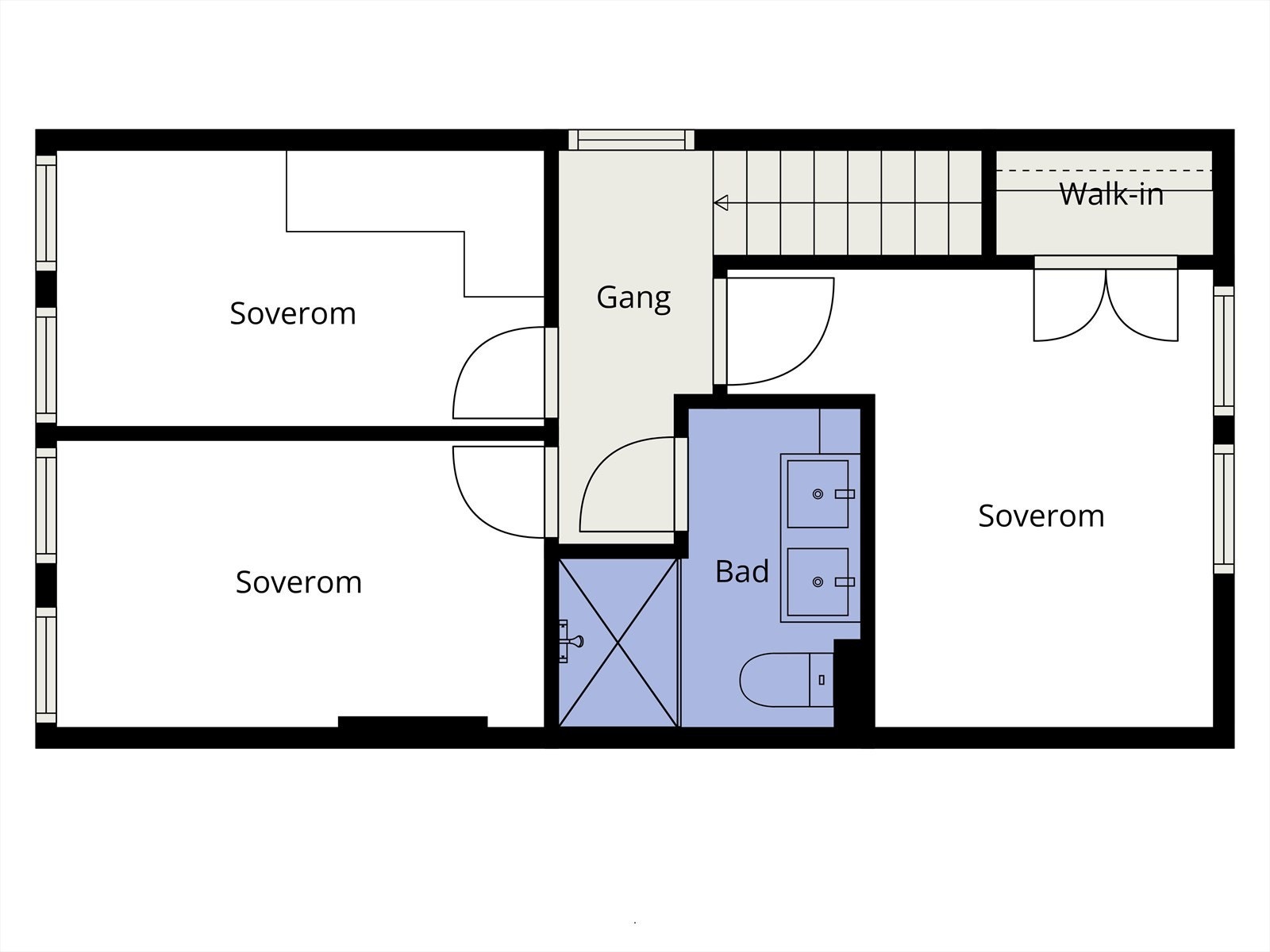 Plantegning 2. etasje Galleribilde