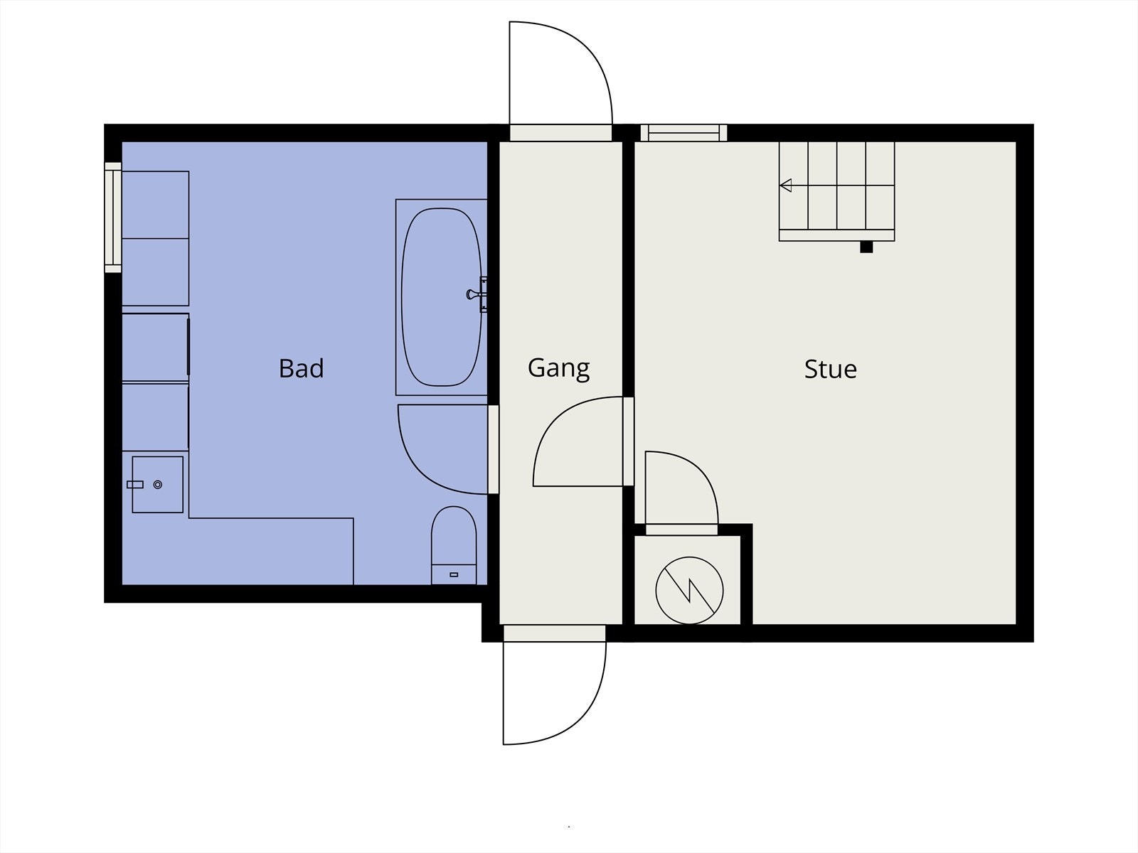 Plantegning u.etg Galleribilde