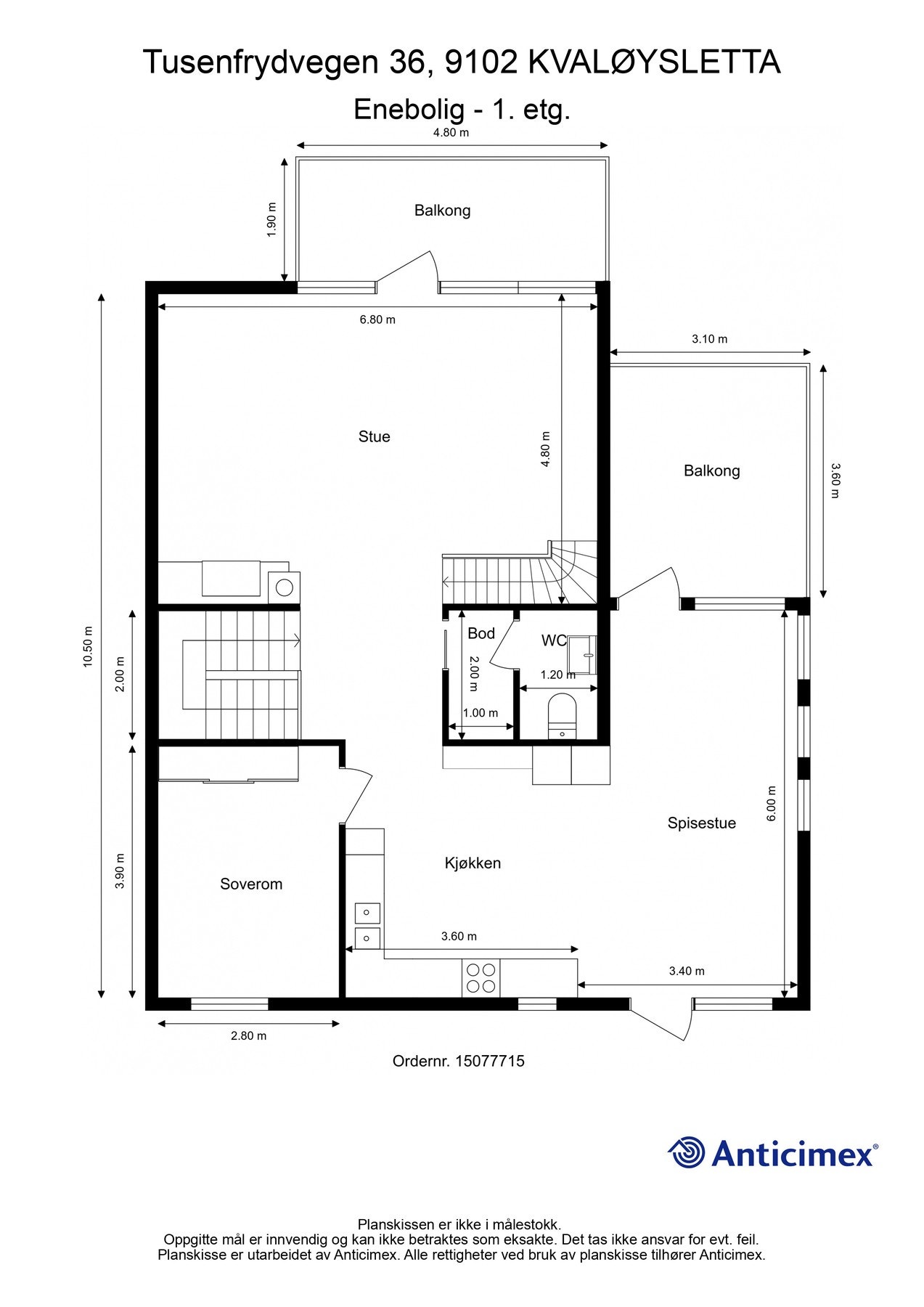 Plantegning 1. etg. Galleribilde