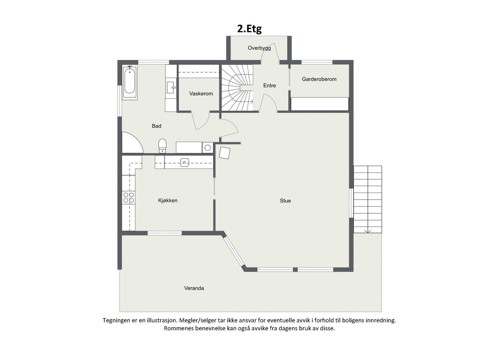 Plantegning 2D - 1.etg Galleribilde