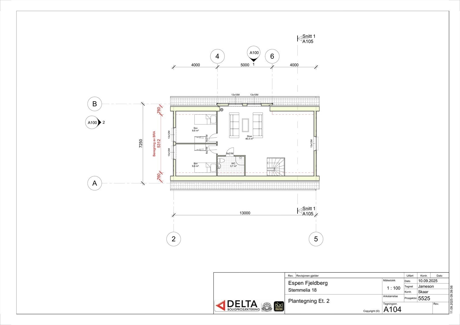 - Plantegning 2. etasje - Galleribilde