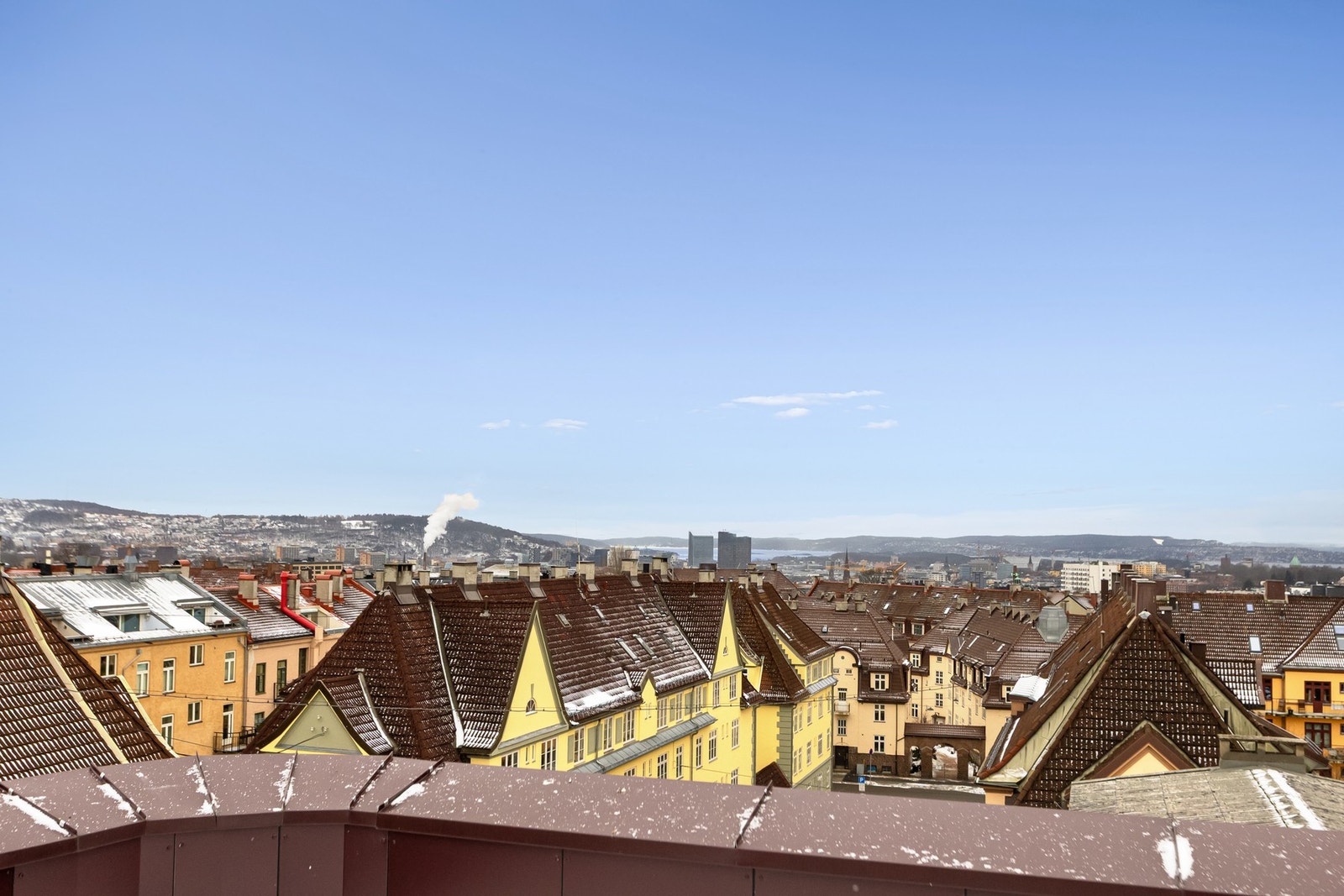 Utsikt fra takterrassen. Galleribilde