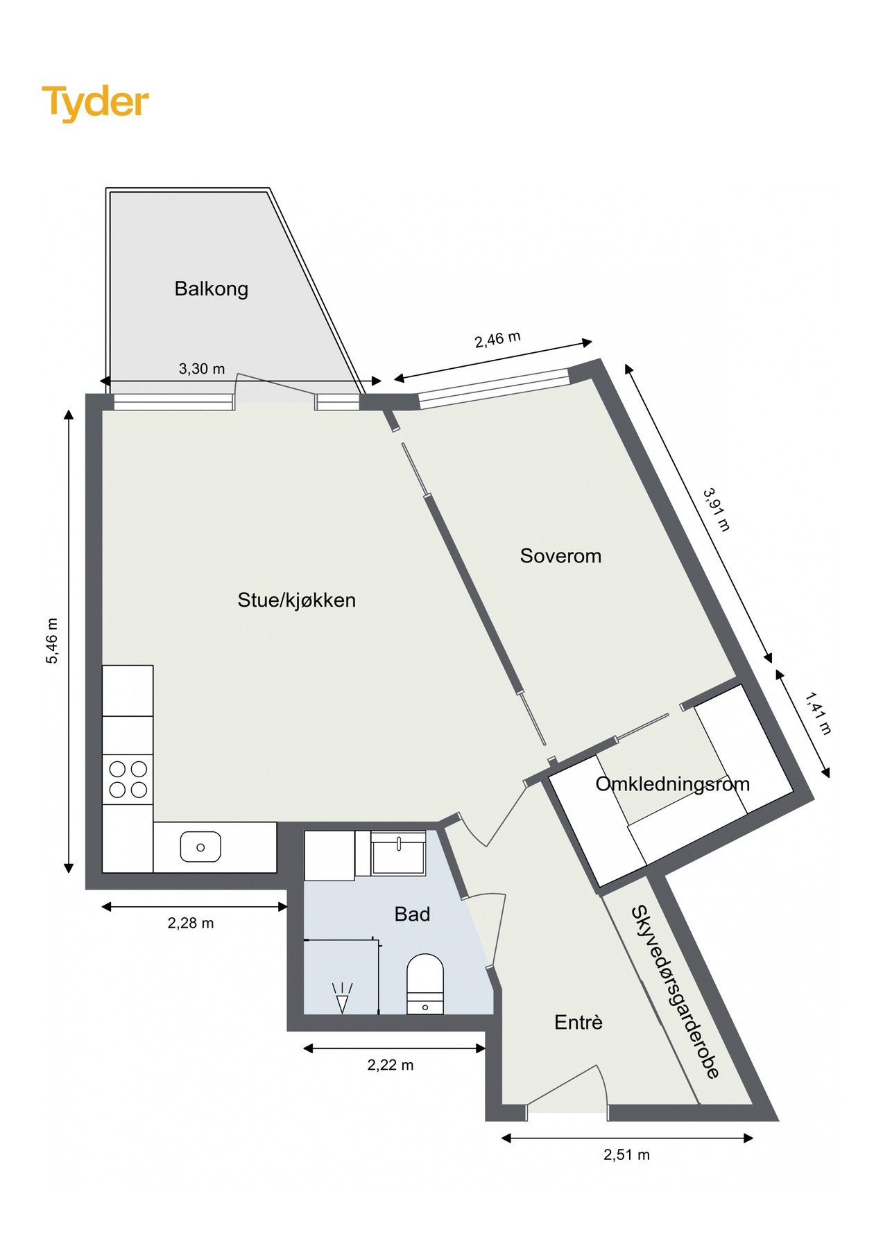 Plantegning 3. etasje Galleribilde