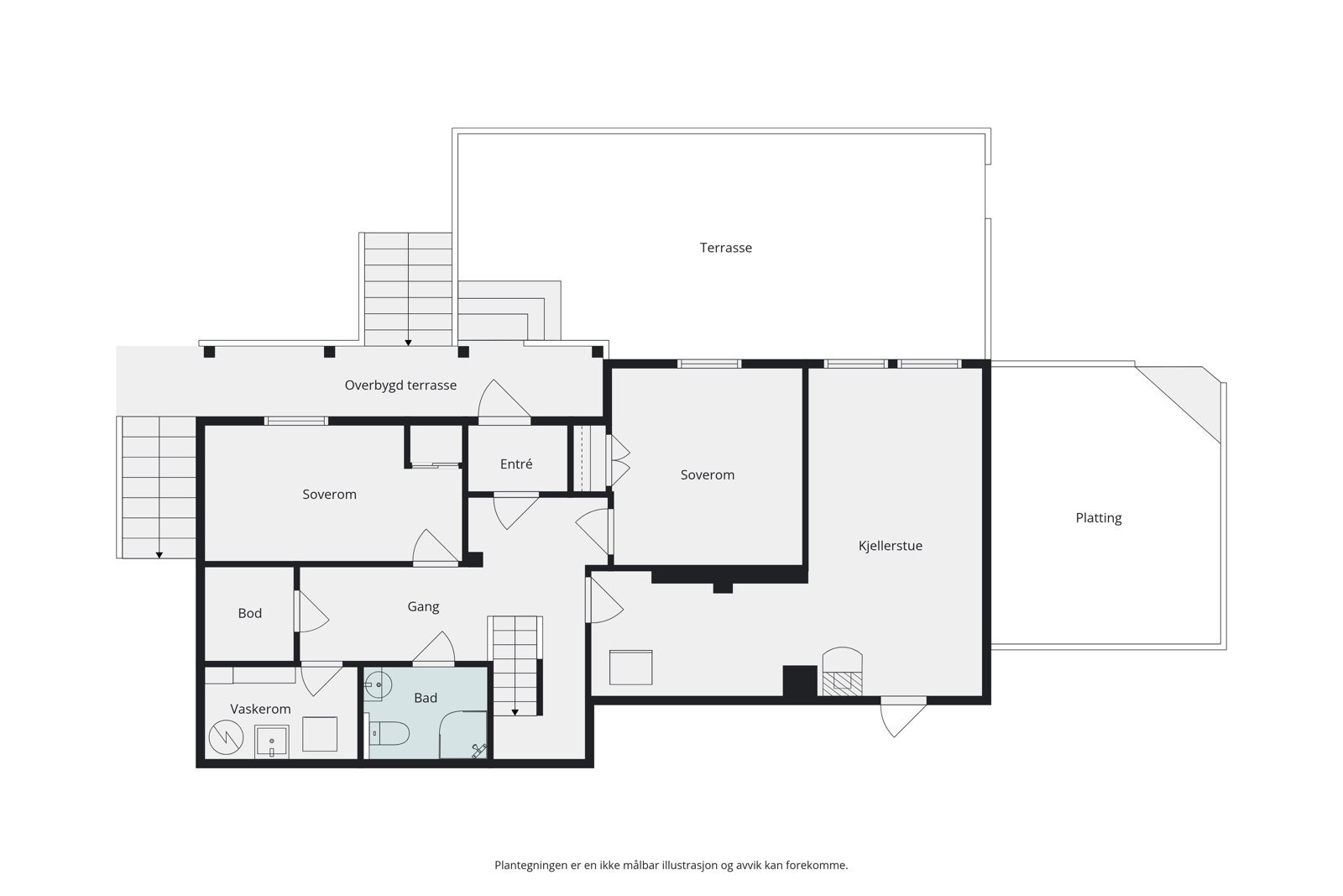 Plantegning underetasjen Galleribilde