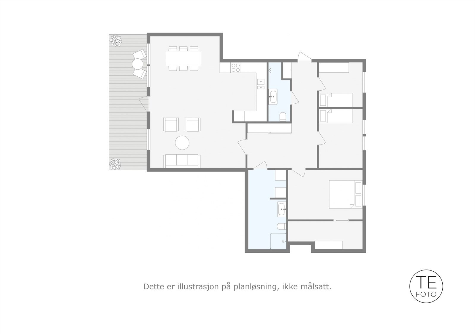 Plantegning Bildøyvegen 87B. Galleribilde