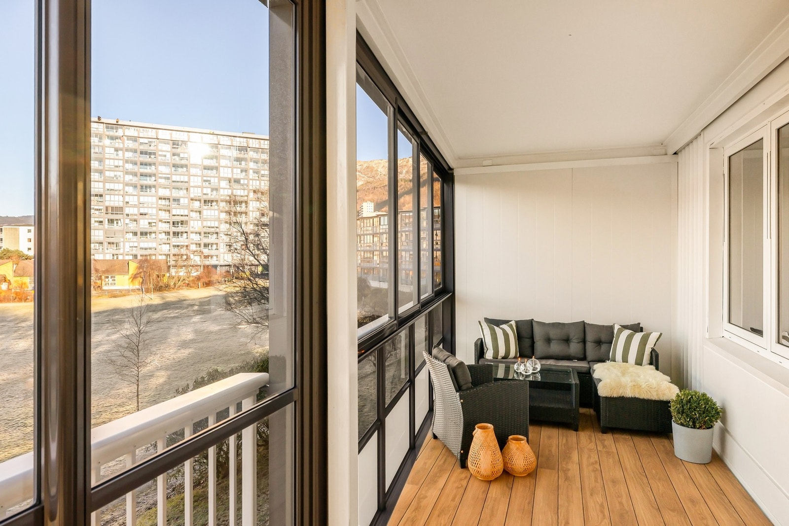 Balkongen er en fin forlengelse av leiligheten - hele året! Galleribilde