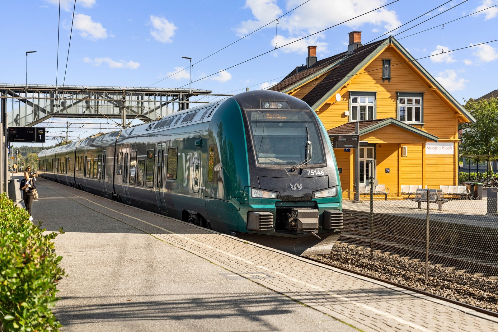 Vestby stasjon. Toget tar deg til Oslo på 24 minutter Galleribilde