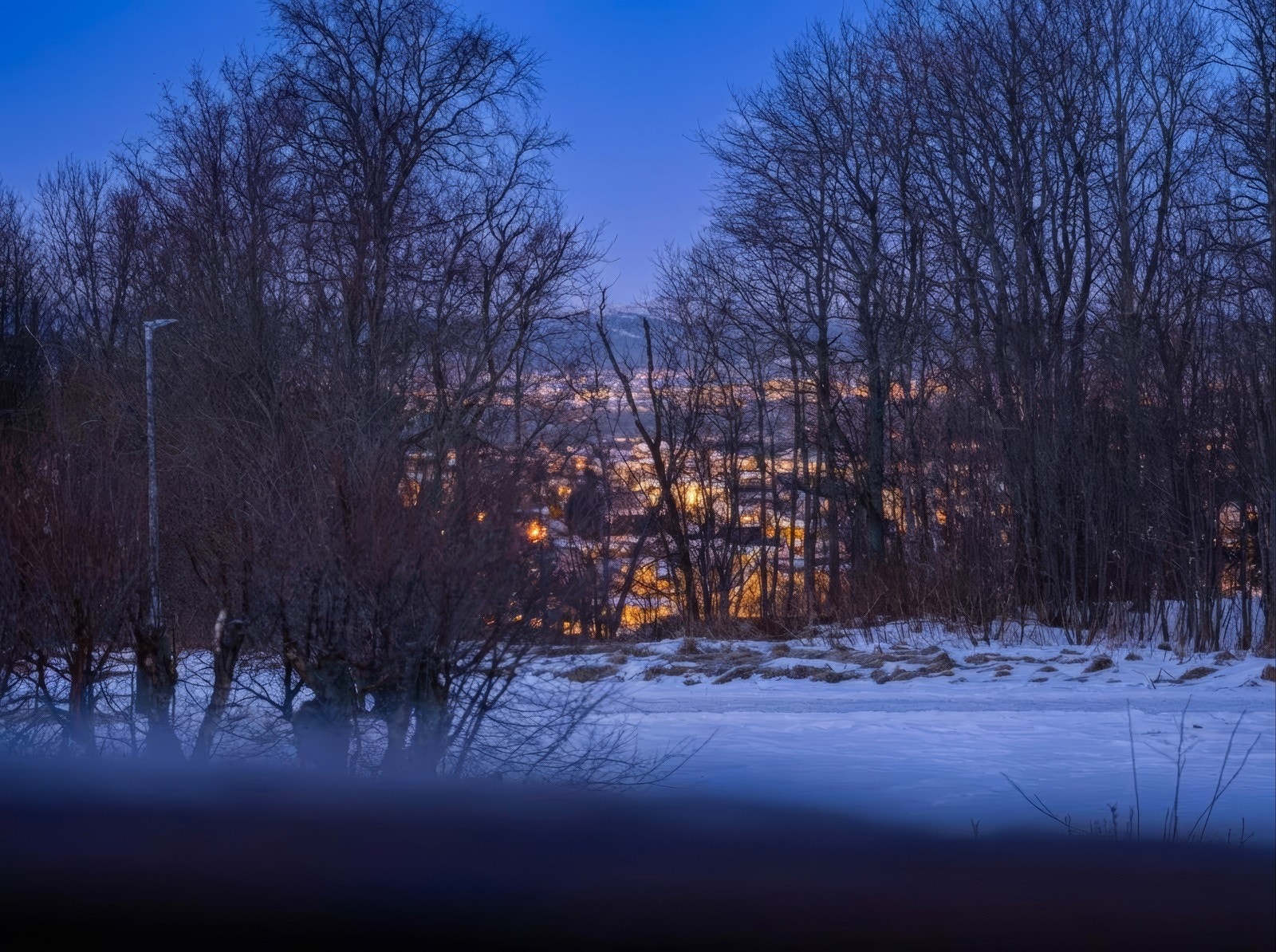 På vinteren har svært man fin utsikt i retning byen. Galleribilde