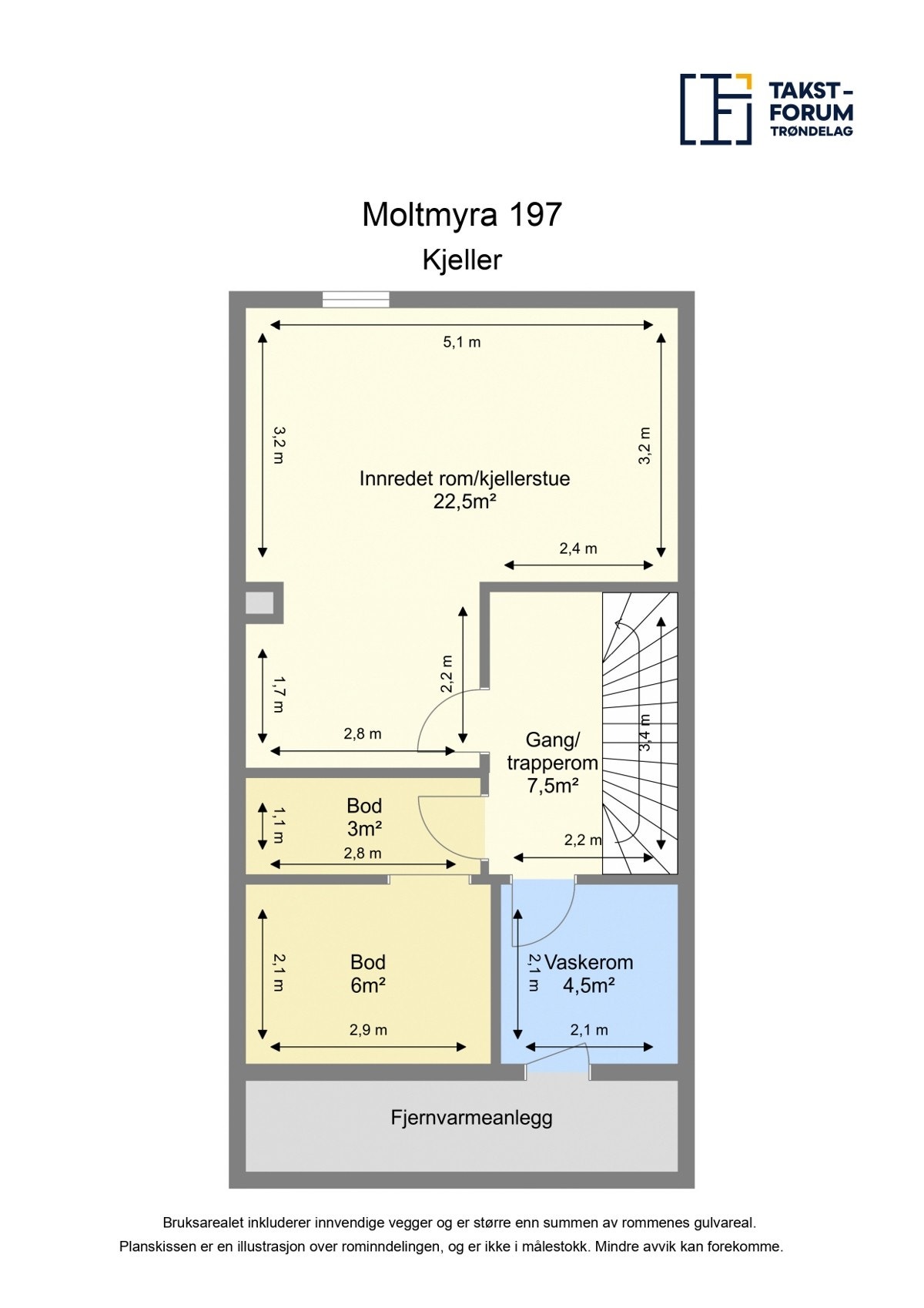 Planskisse kjeller. Galleribilde