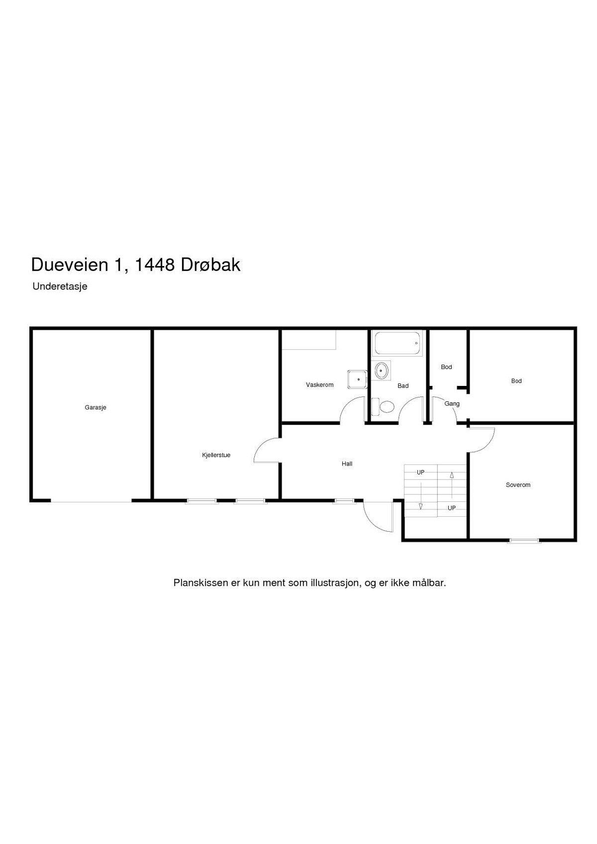 Plantegning - underetasje. Galleribilde