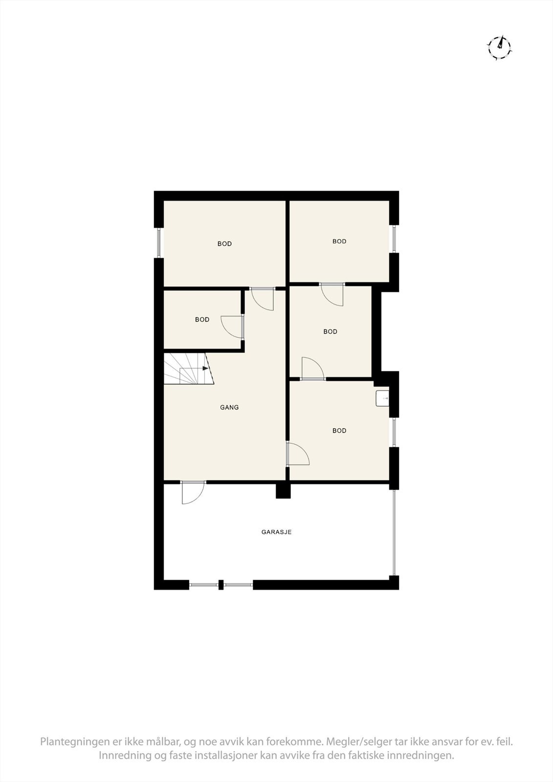 Plantegning kjeller. Galleribilde