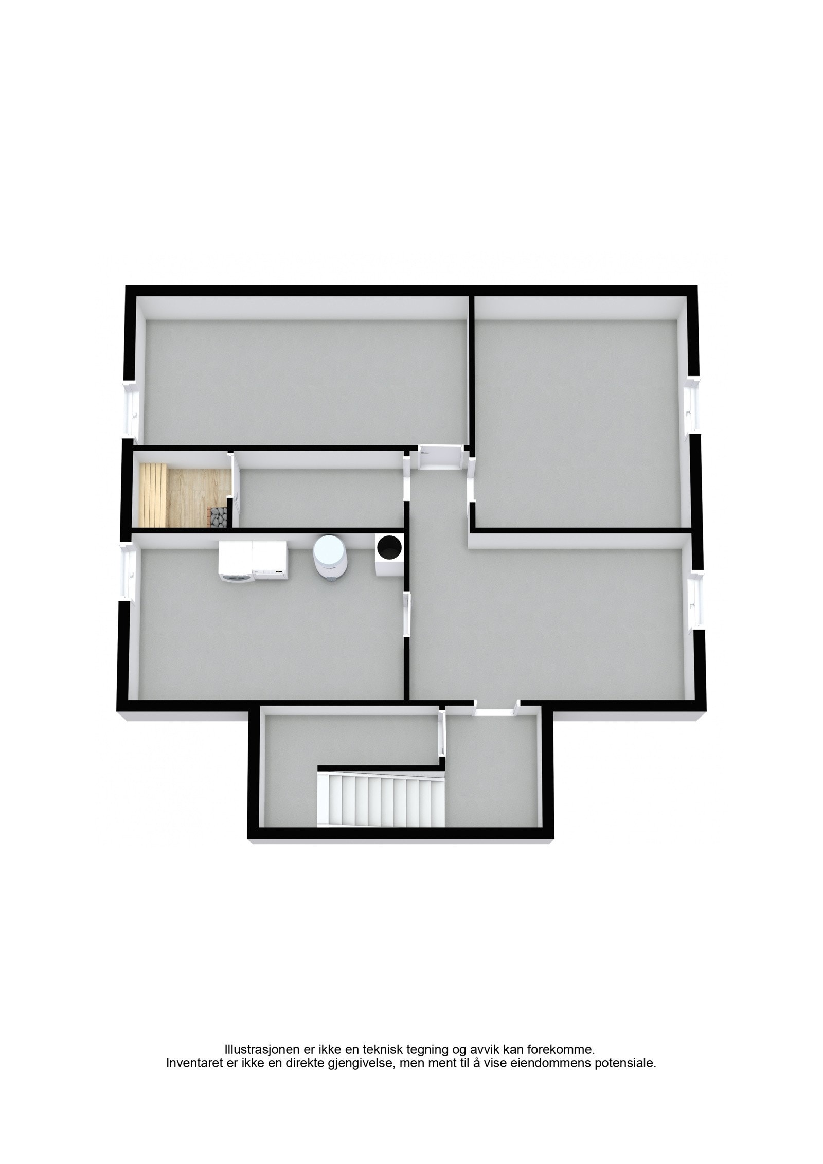 Plantegning underetasje. Galleribilde