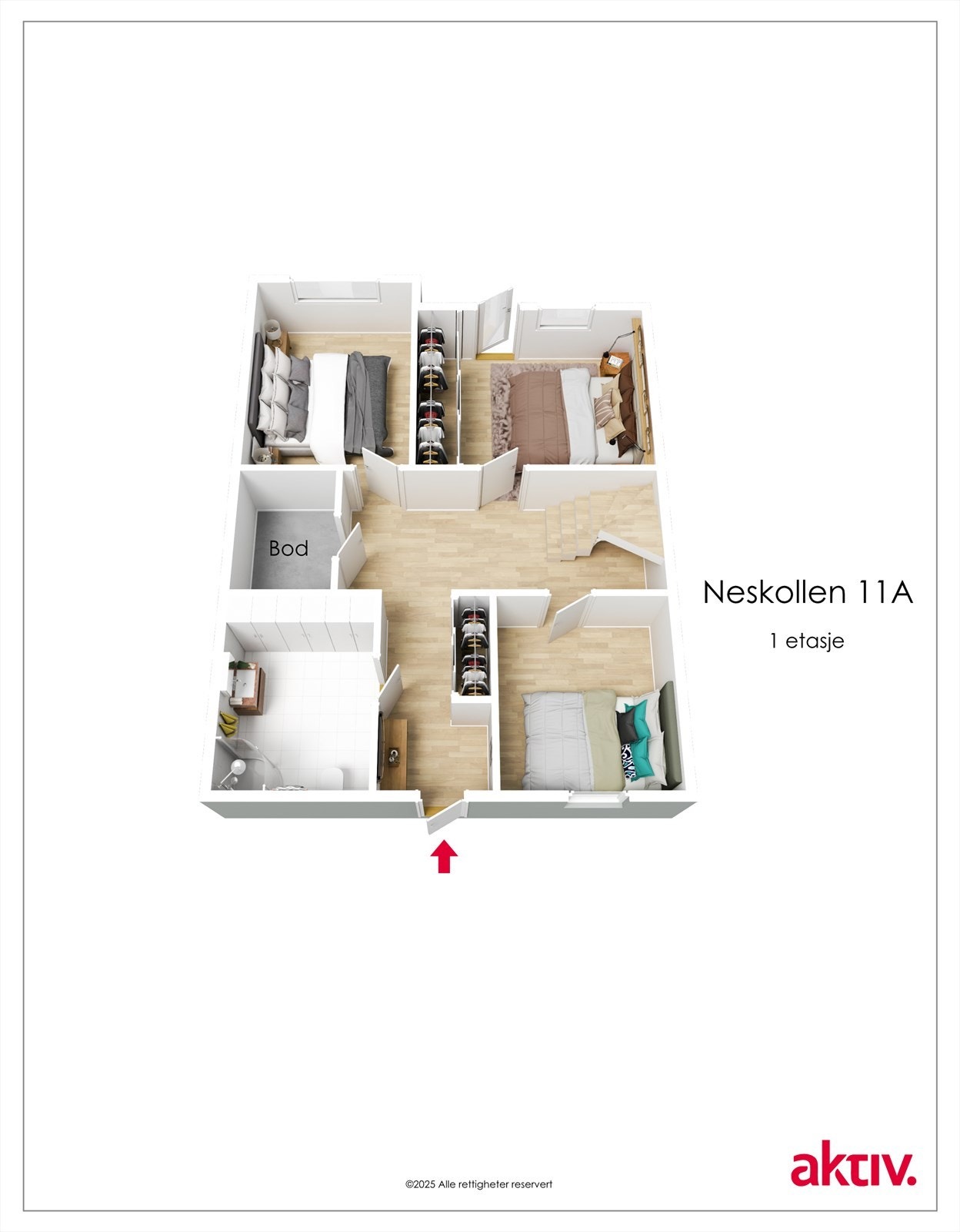 Plantegning 1.etg Galleribilde