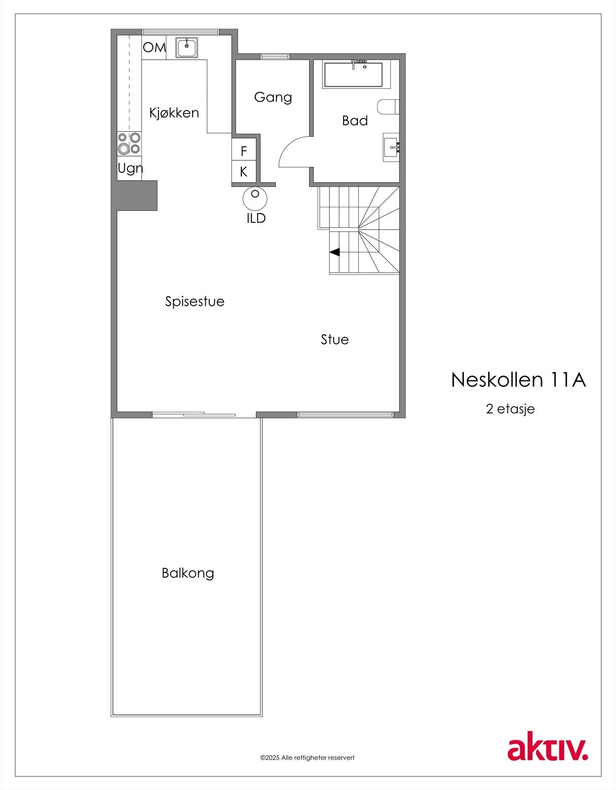Plantegning 2.etg Galleribilde