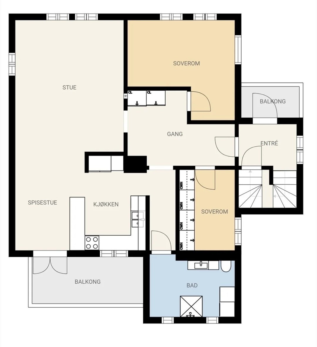 Plantegning 2. etasje Galleribilde