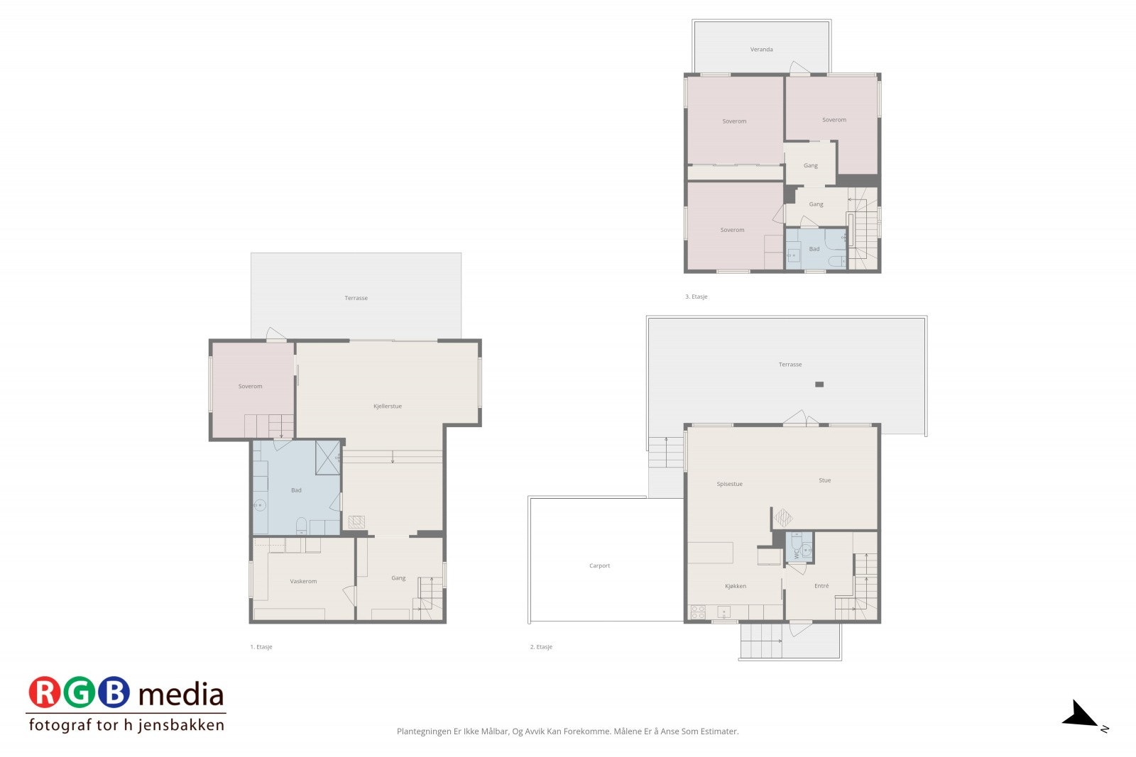 Vi starter først med plantegningen slik at det blir lettere å orientere seg. Galleribilde