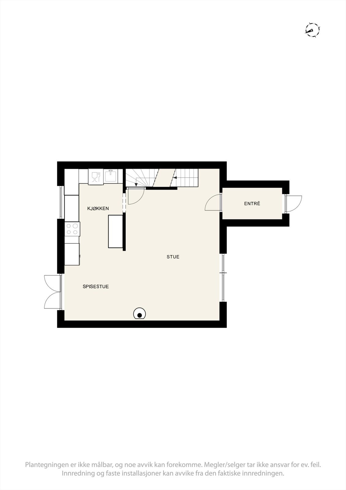 Plantegning 1. etasje hoveddel Galleribilde