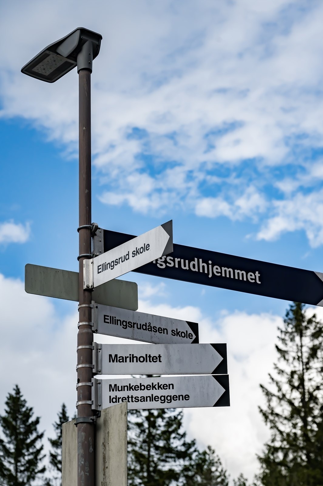 Østmarka med turstier, badevann og lysløyper ligger i umiddelbar nærhet. Galleribilde