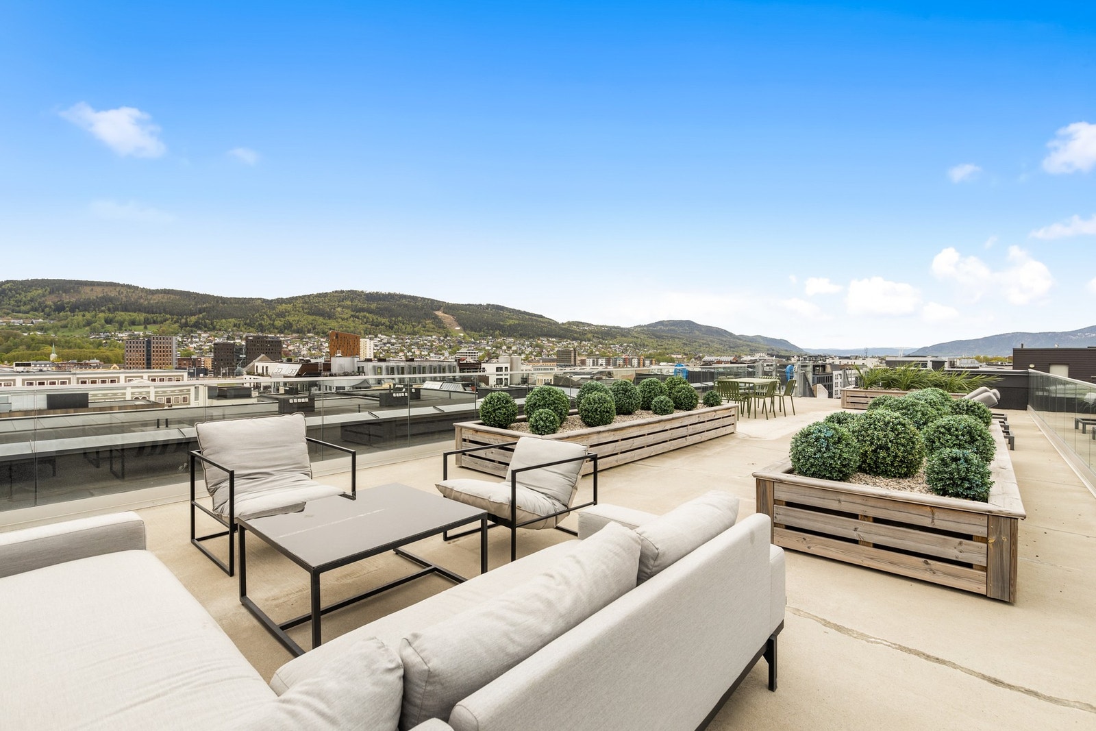 Alle beboerne har tilgang til felles takterrasse Galleribilde