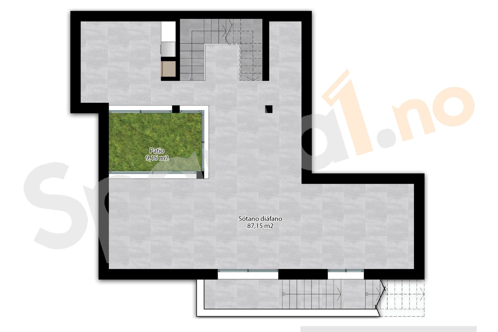 Plantegning underetasje Galleribilde