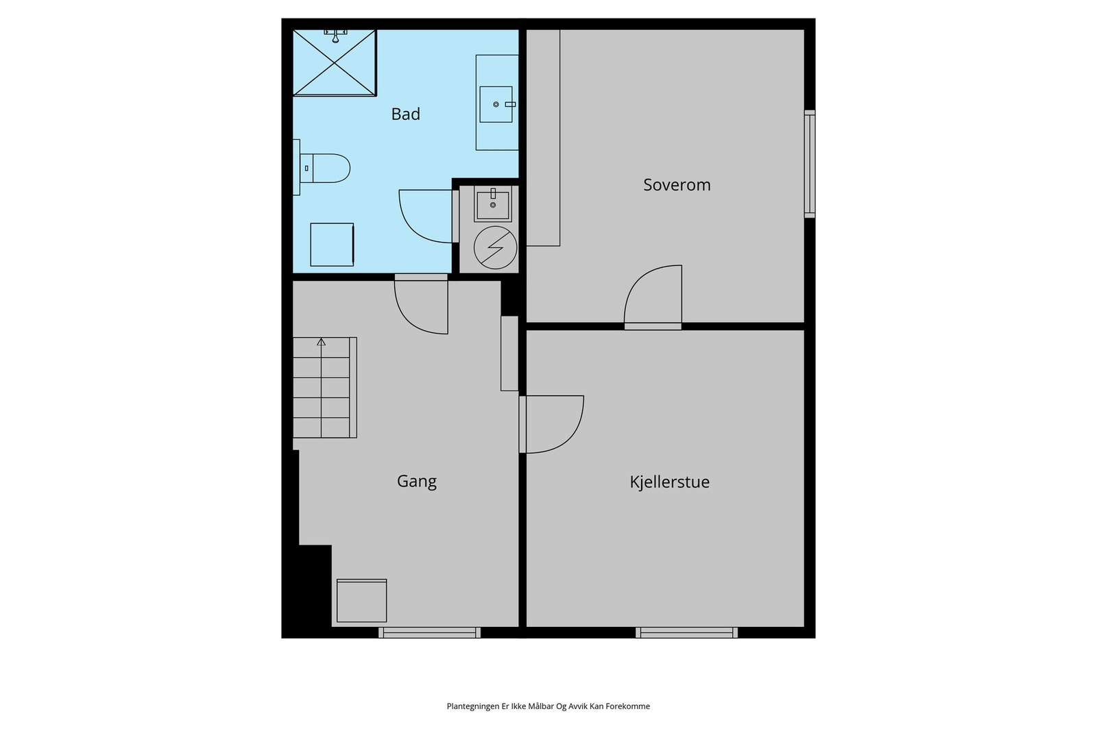 Plantegning kjeller. Galleribilde