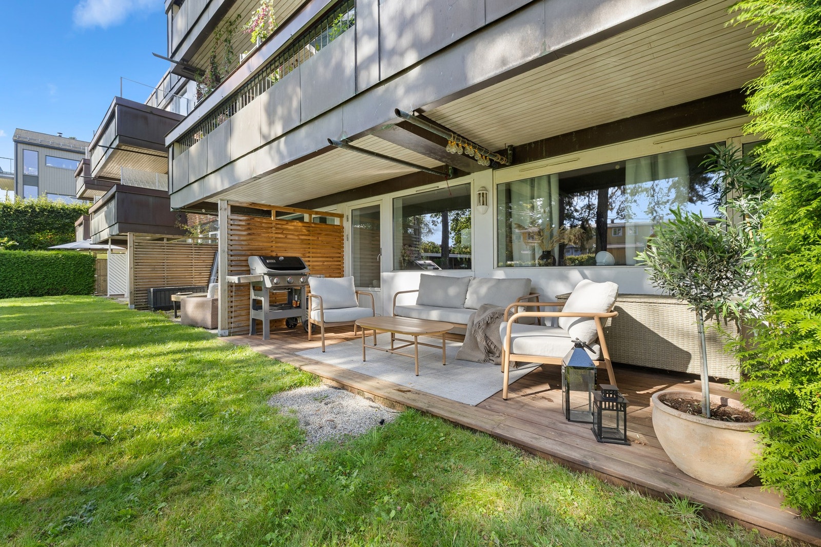 Leiligheten har en god internbeliggenhet uten innsyn. Galleribilde