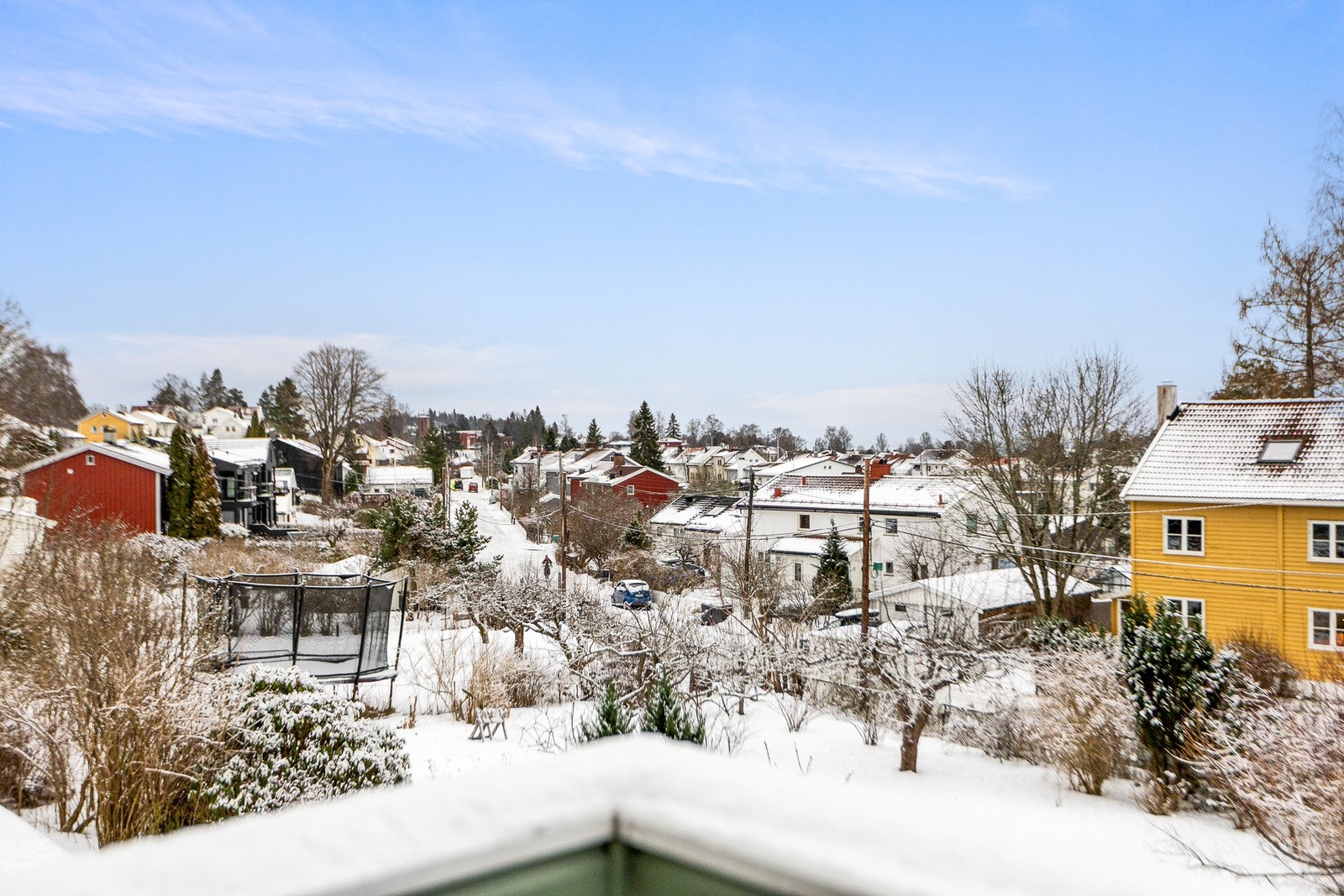 Utsikt mot Bærumsmarka fra balkongen Galleribilde