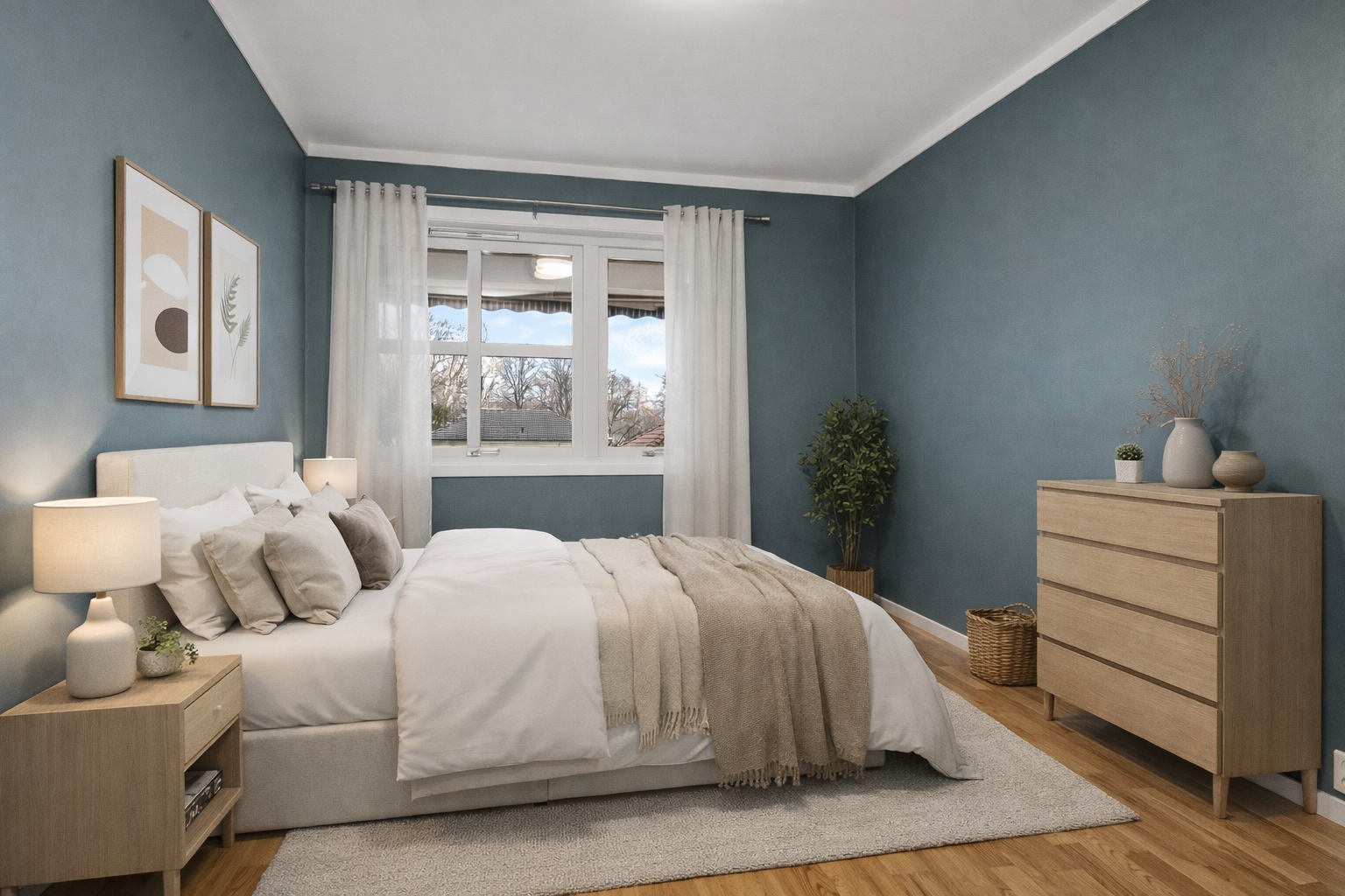 Bildet er digitalt stylet - Soverom. Galleribilde