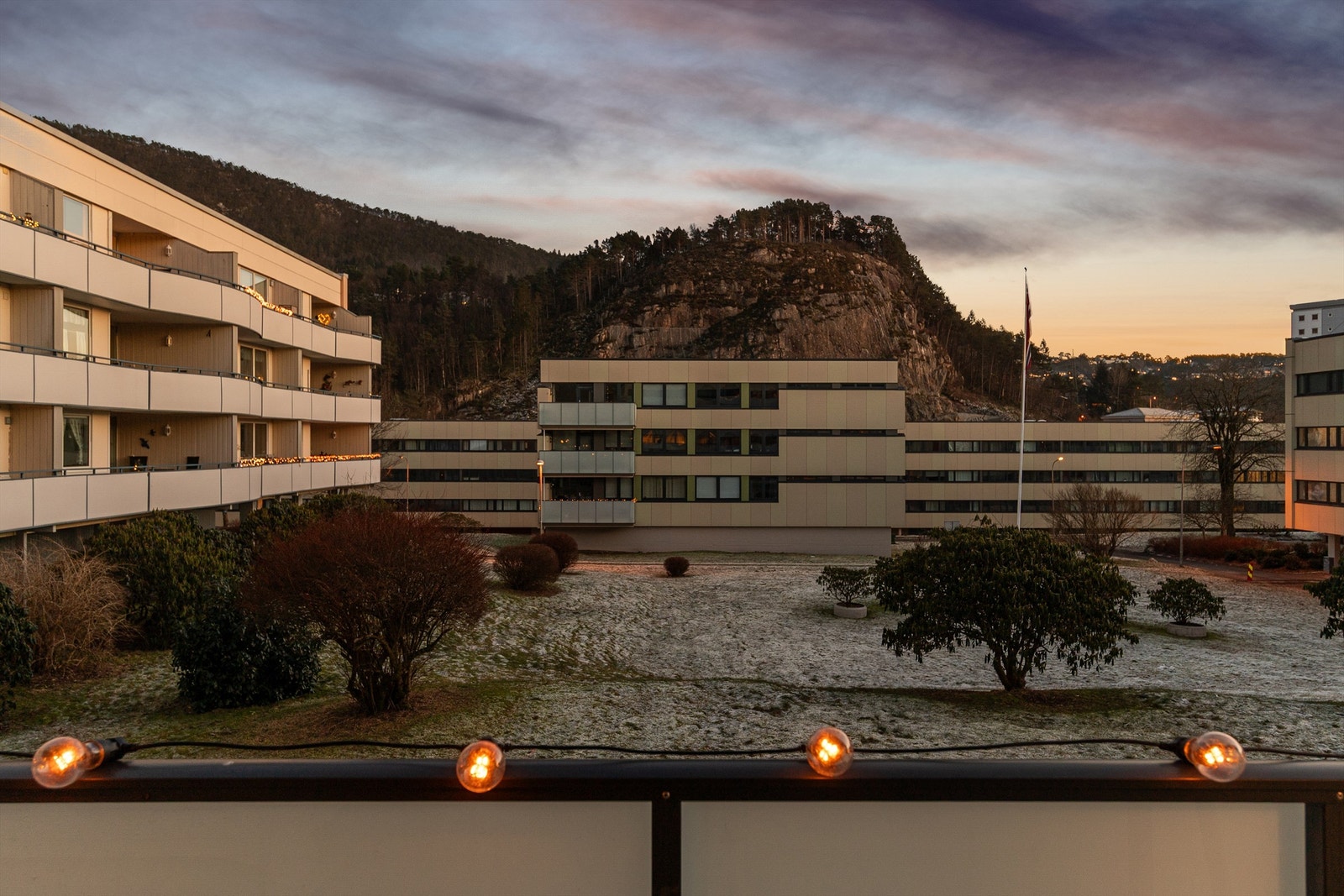 Flott utsikt fra balkongen Galleribilde