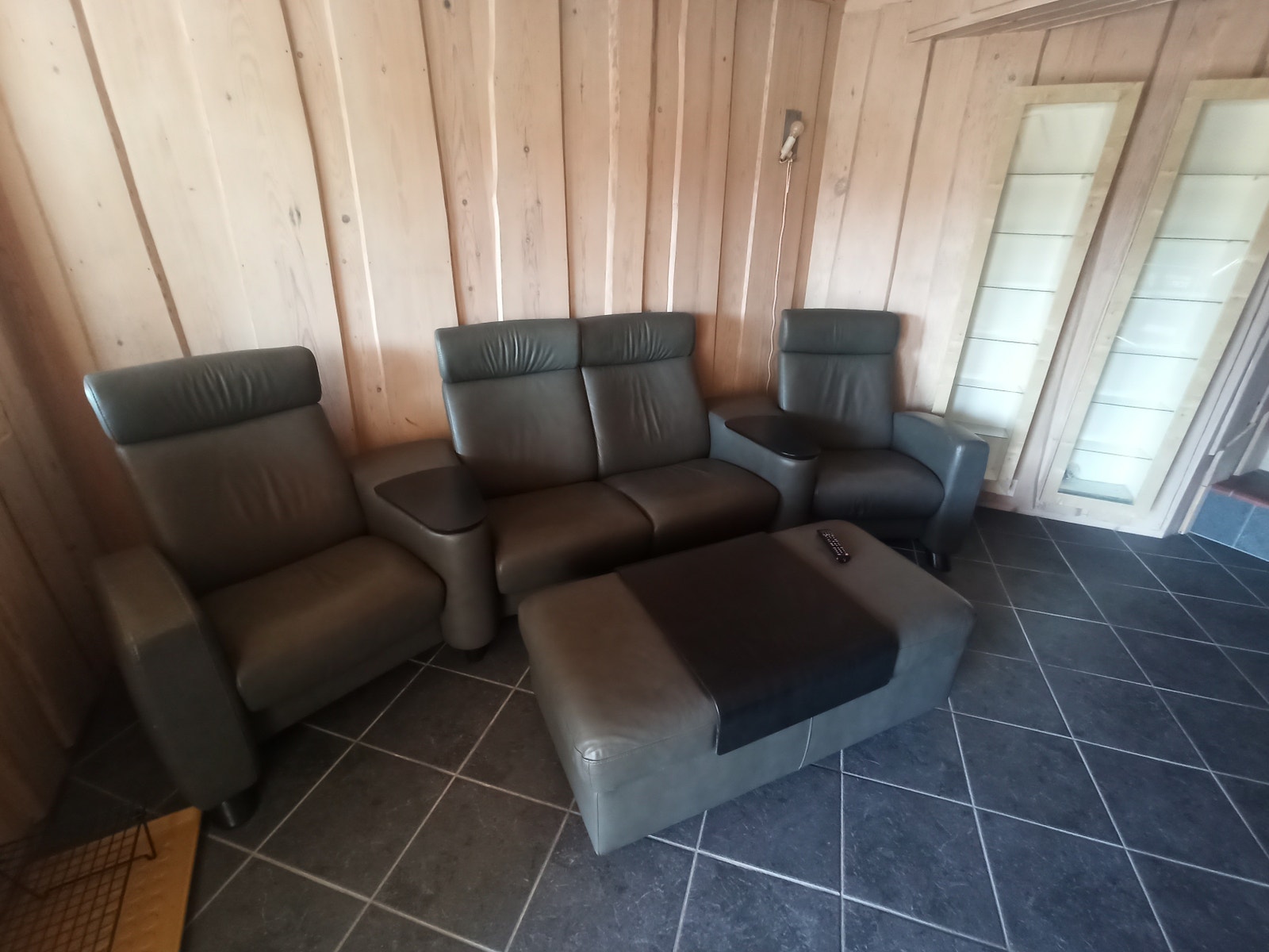 Stua med skinnsofa Galleribilde