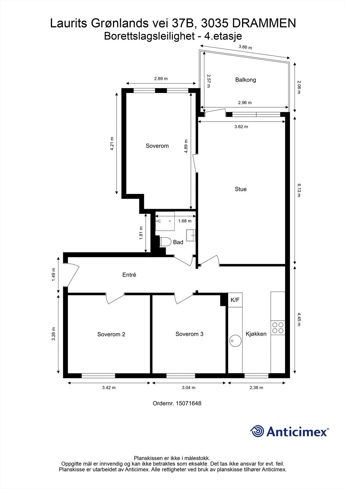 Plantegning 4. etasje Galleribilde