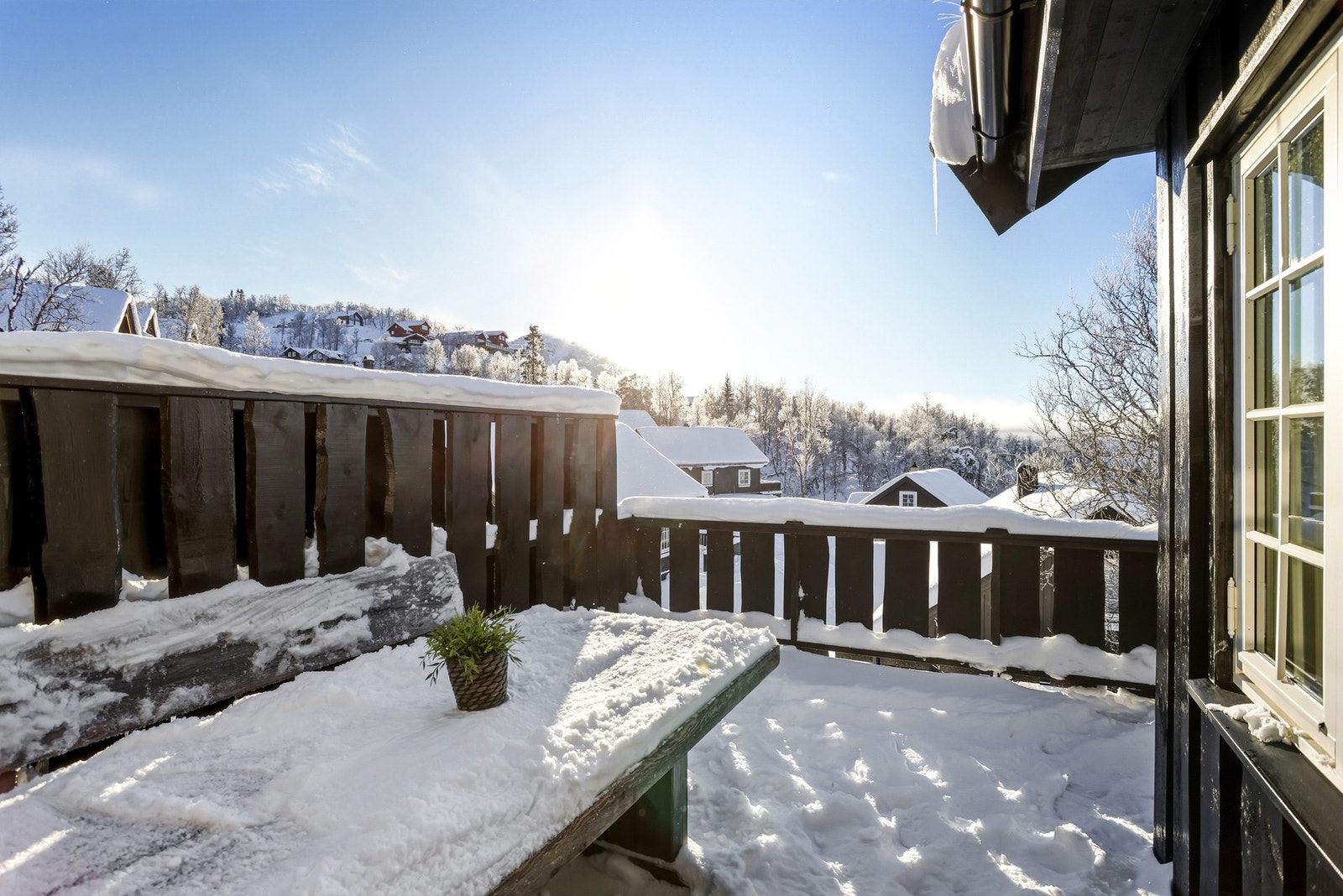 Lun og hyggelig krok med formiddagssol Galleribilde