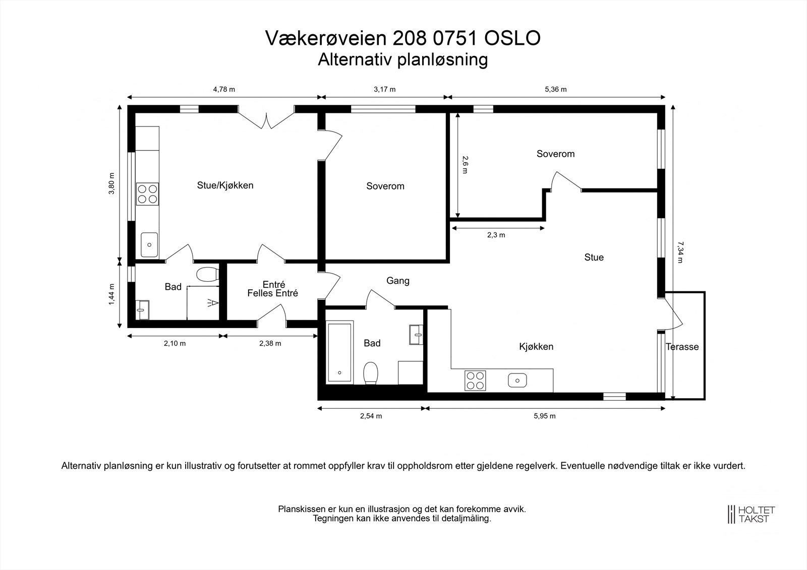 Alternativ planløsning Galleribilde