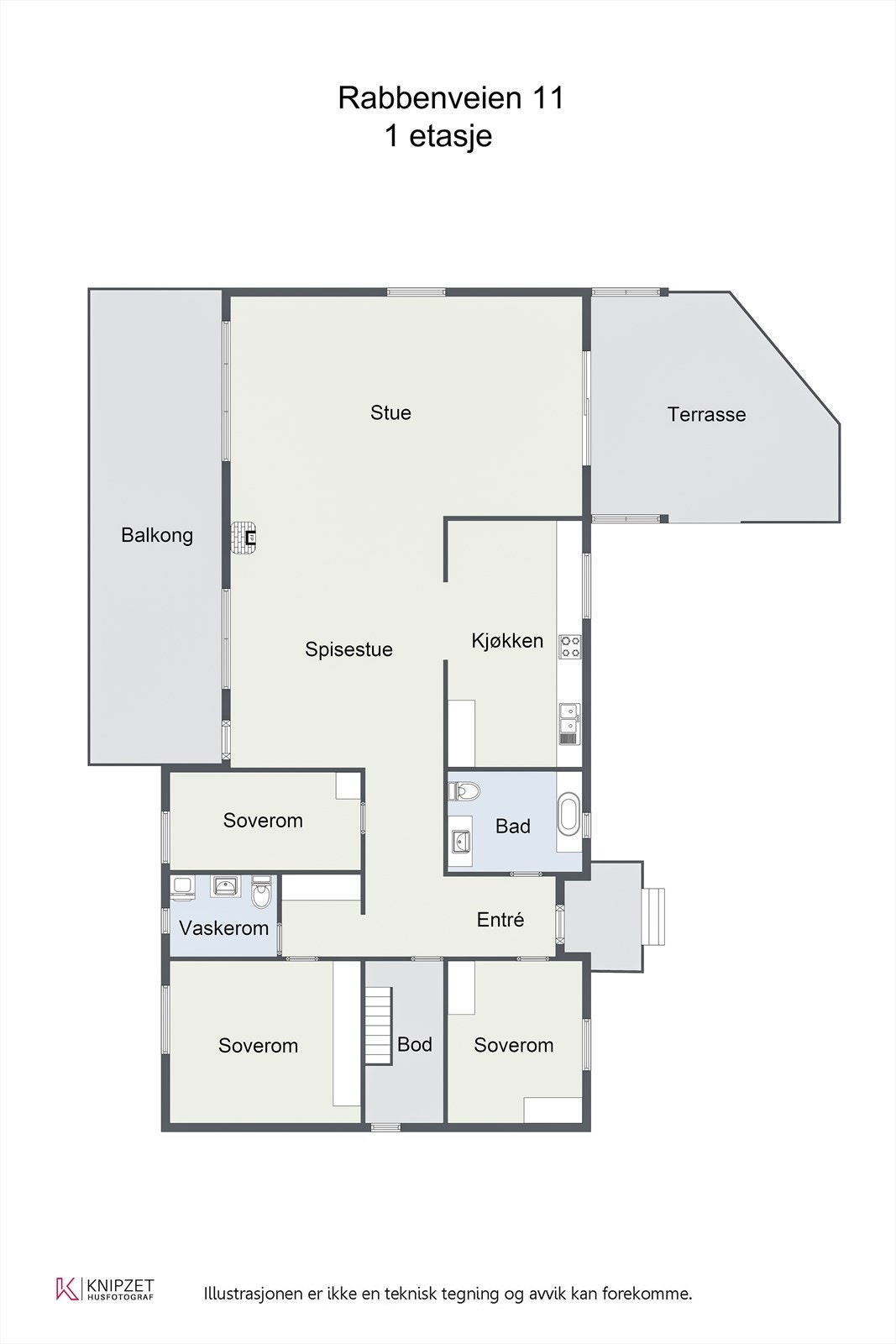 Plantegning 1. etasje Galleribilde